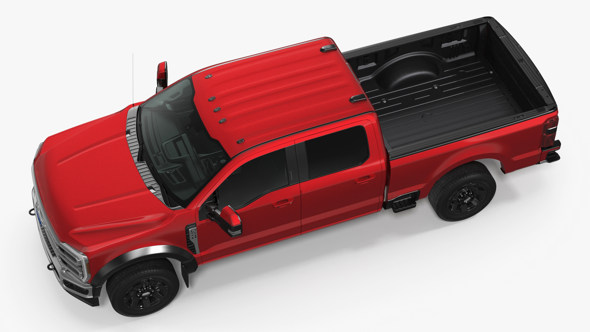 3D Ford Super Duty F-550 with U-Haul Axle Tow Dolly model