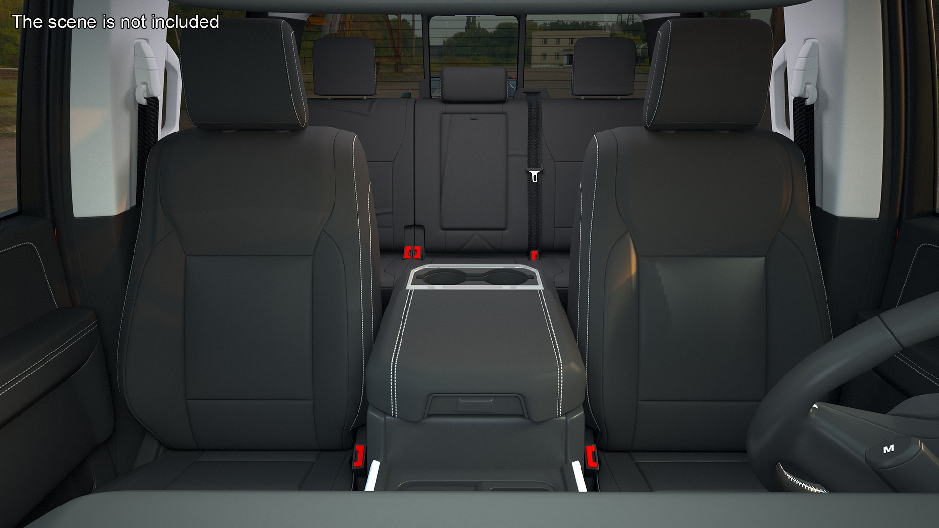 3D Ford Super Duty F-550 with U-Haul Axle Tow Dolly model