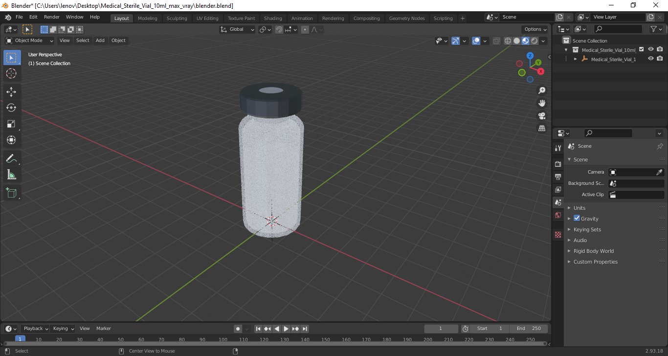 3D model Medical Sterile Vial 10ml