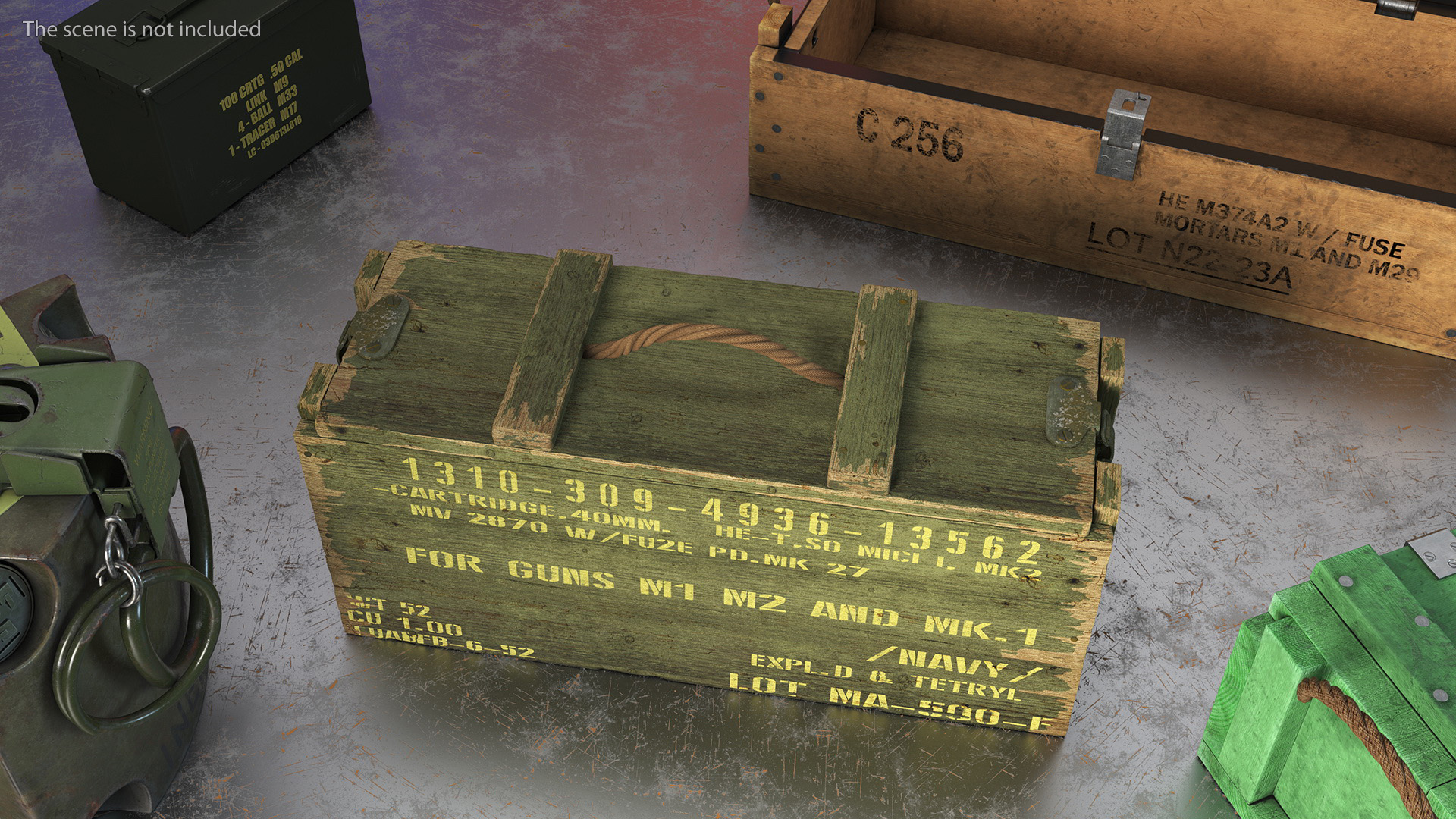 3D model Vintage Military Ammo Box