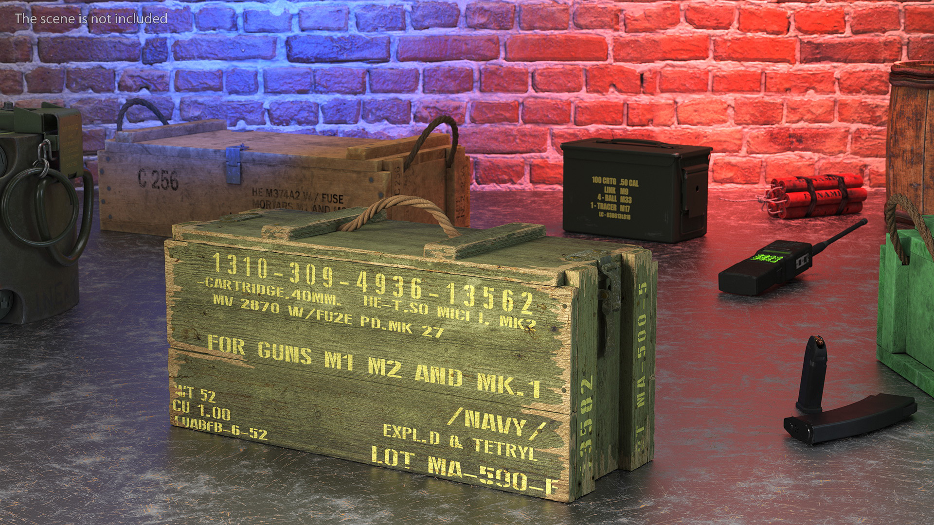 3D model Vintage Military Ammo Box