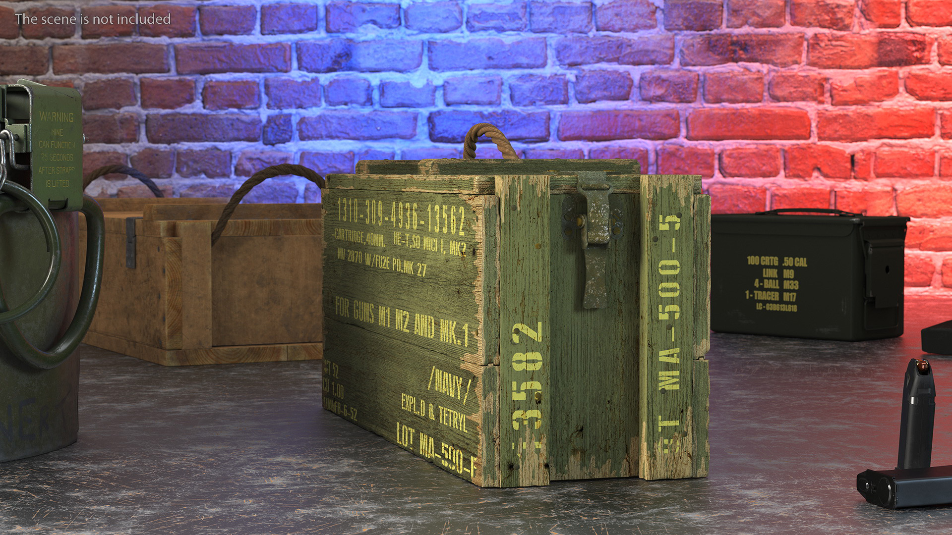 3D model Vintage Military Ammo Box