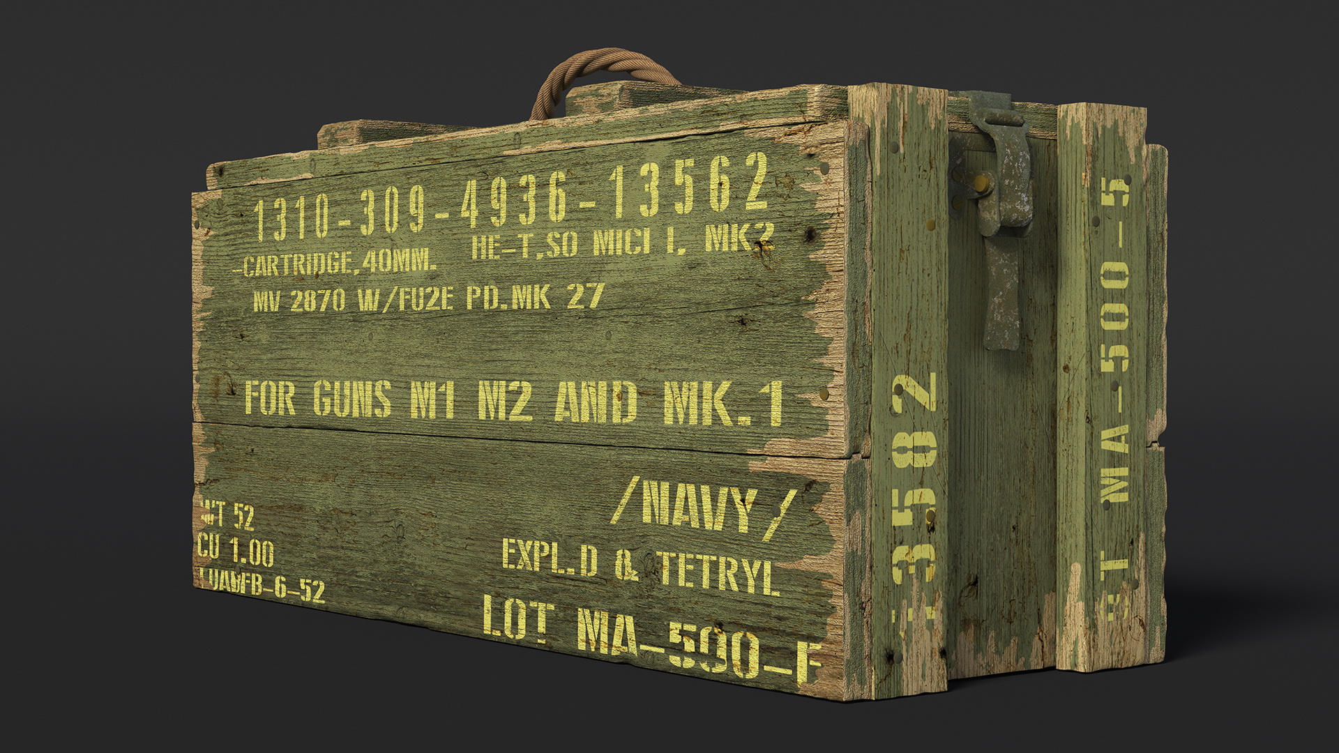 3D model Vintage Military Ammo Box
