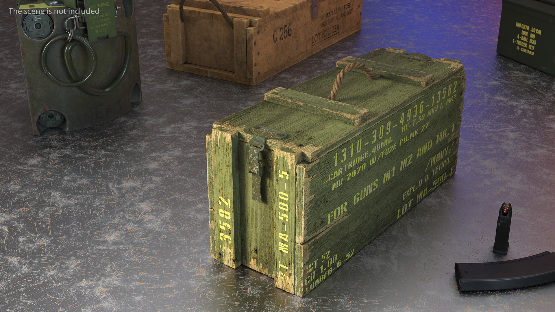 3D model Vintage Military Ammo Box