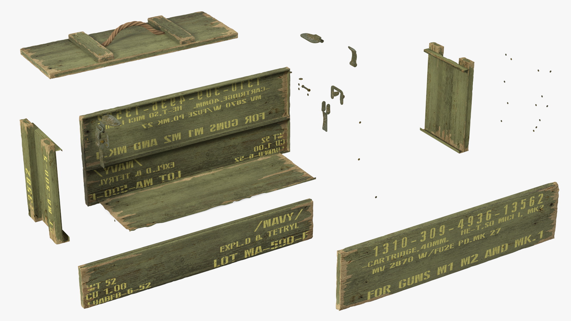 3D model Vintage Military Ammo Box