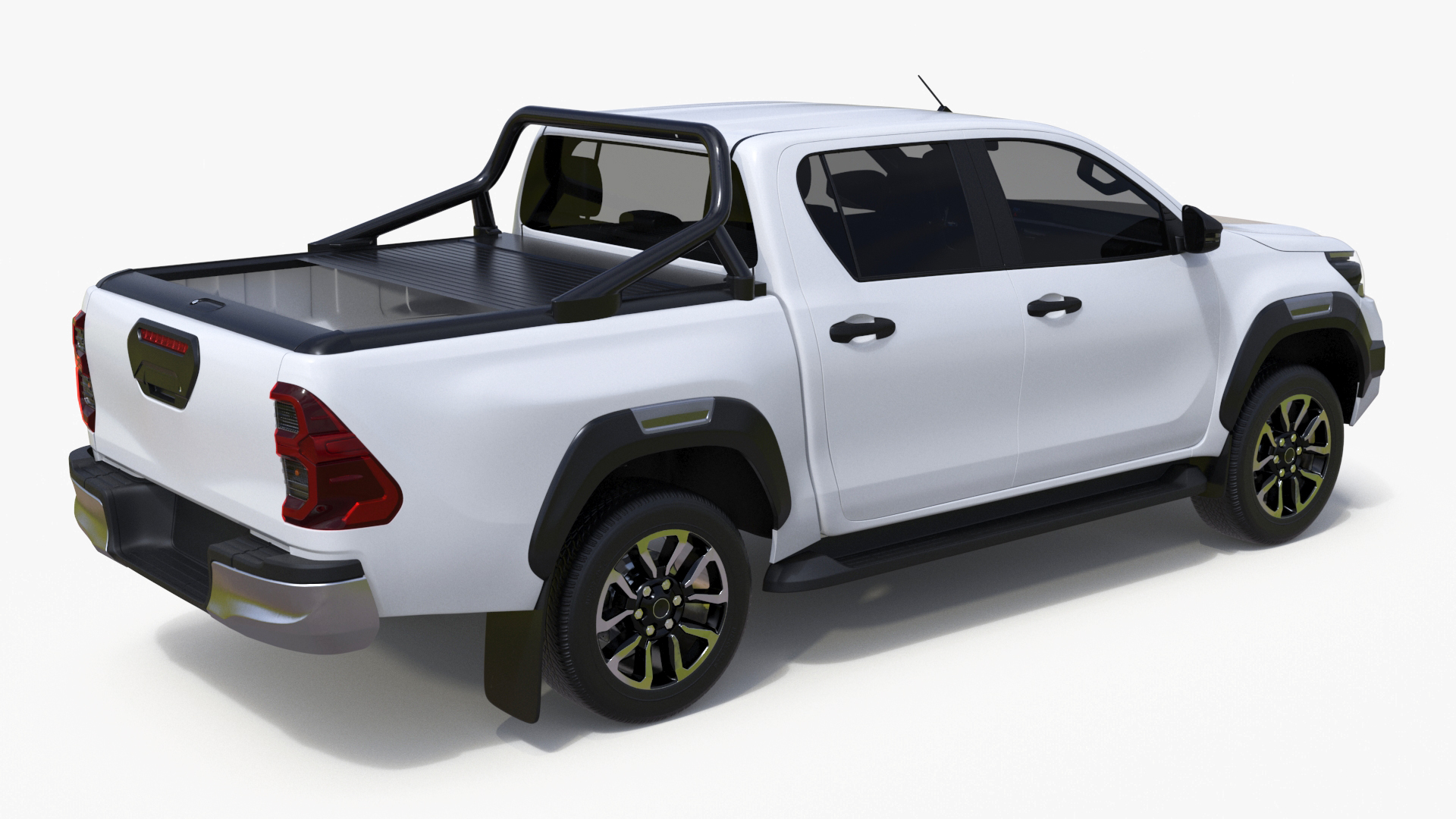 Pickup Truck Simplified White 3D model