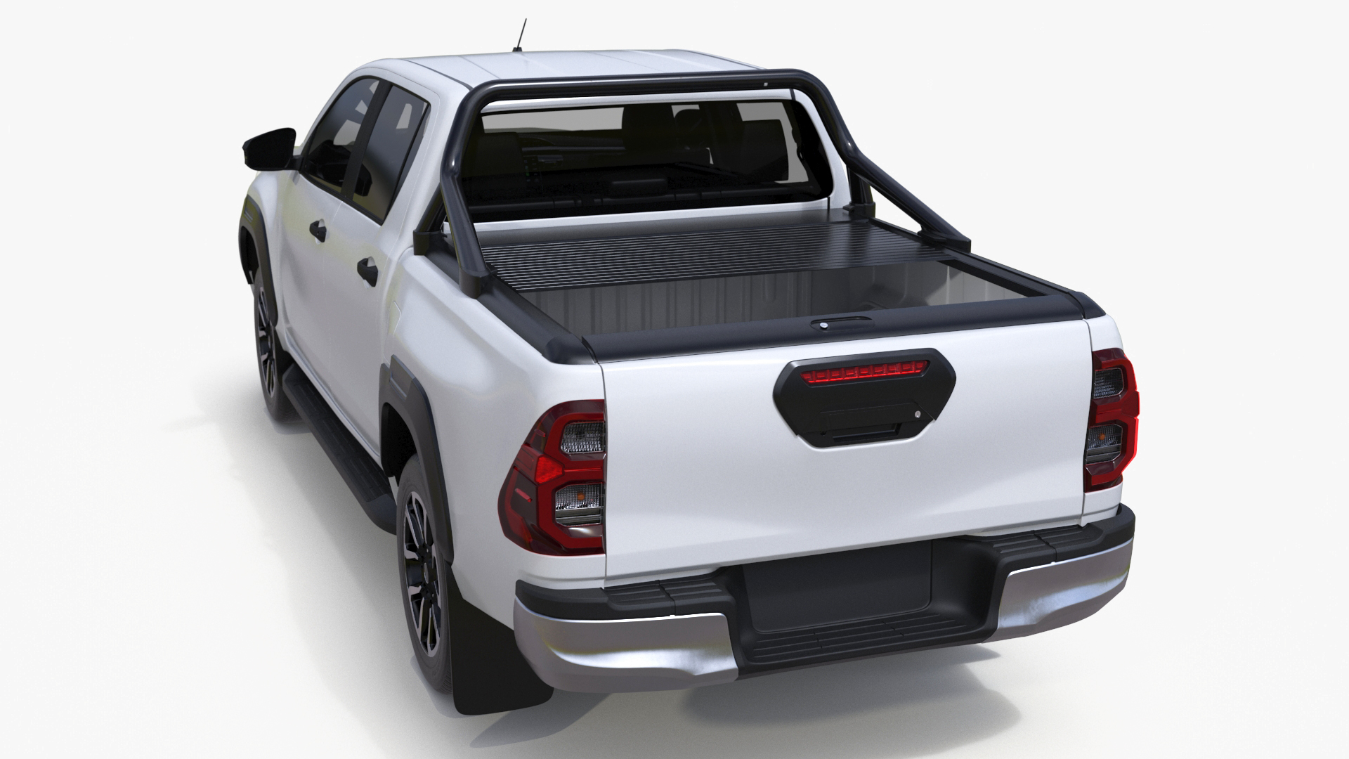 Pickup Truck Simplified White 3D model