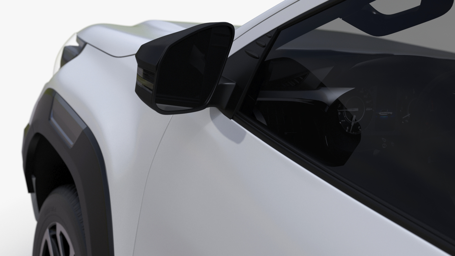Pickup Truck Simplified White 3D model
