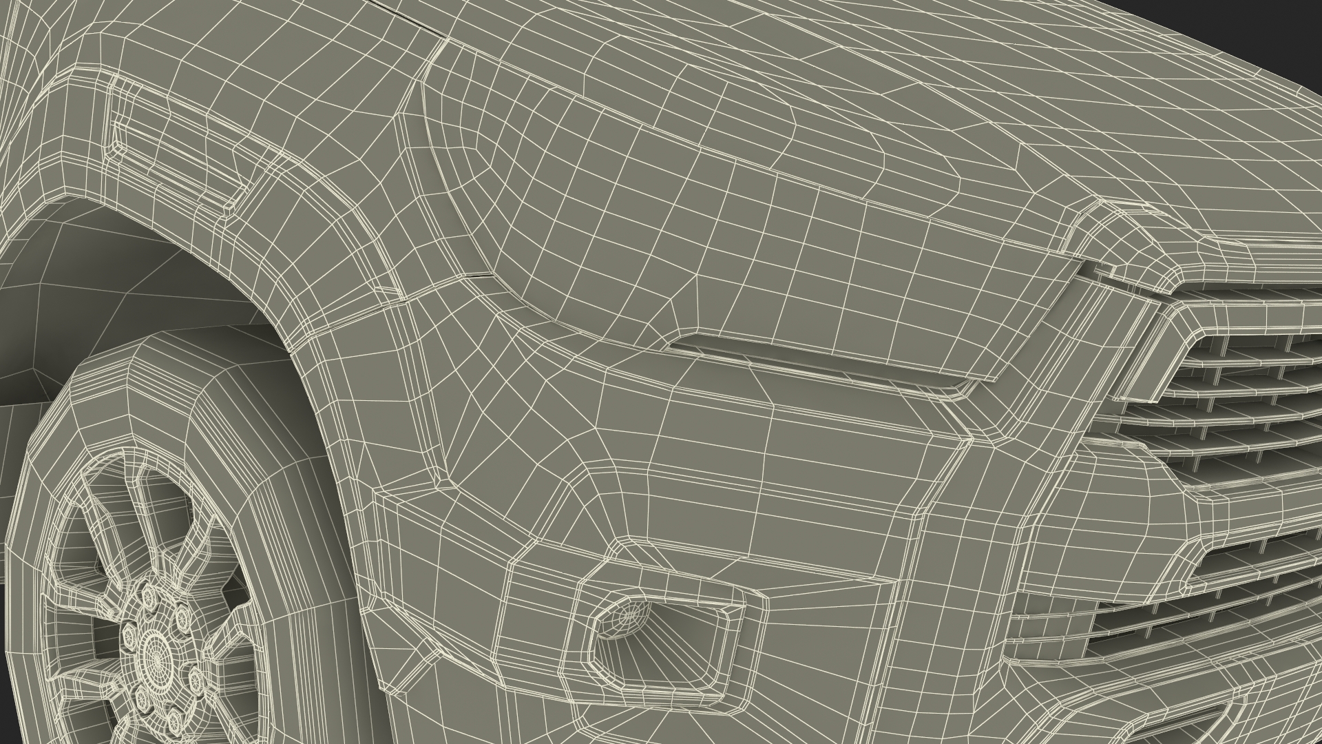 Pickup Truck Simplified White 3D model