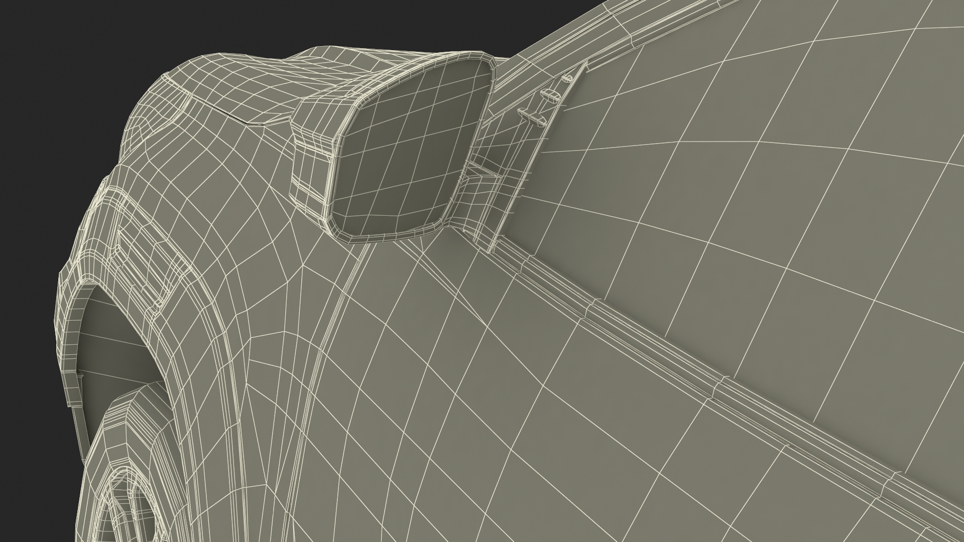 Pickup Truck Simplified White 3D model