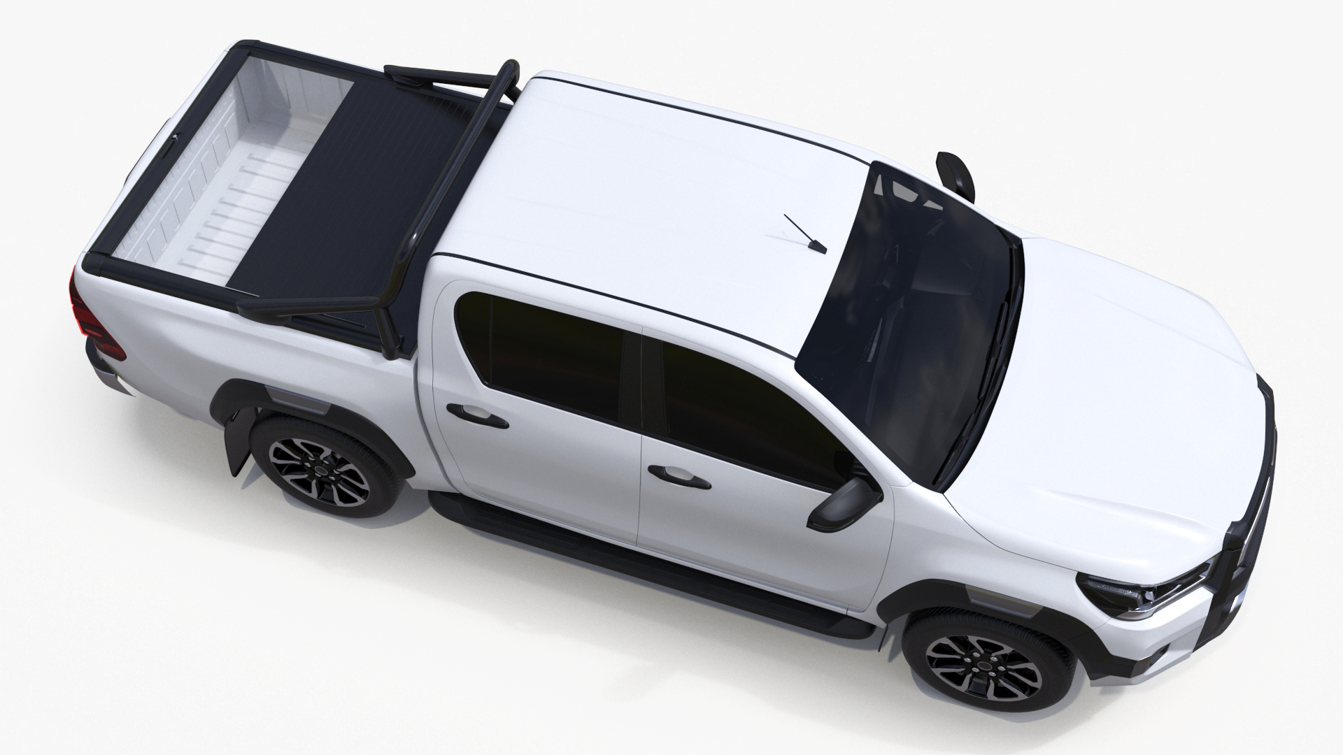 Pickup Truck Simplified White 3D model