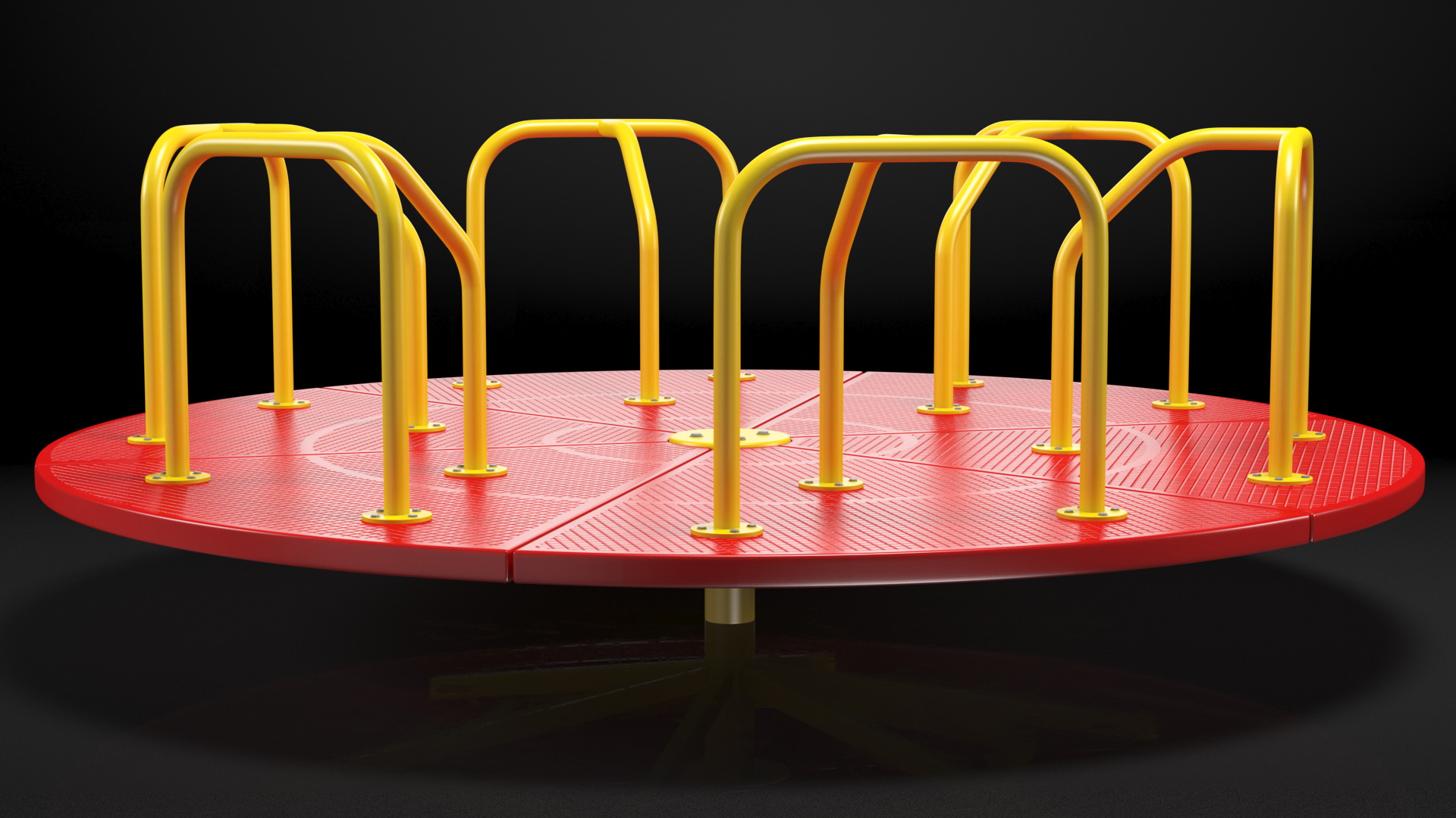 3D Merry Go Round 10 Foot Red
