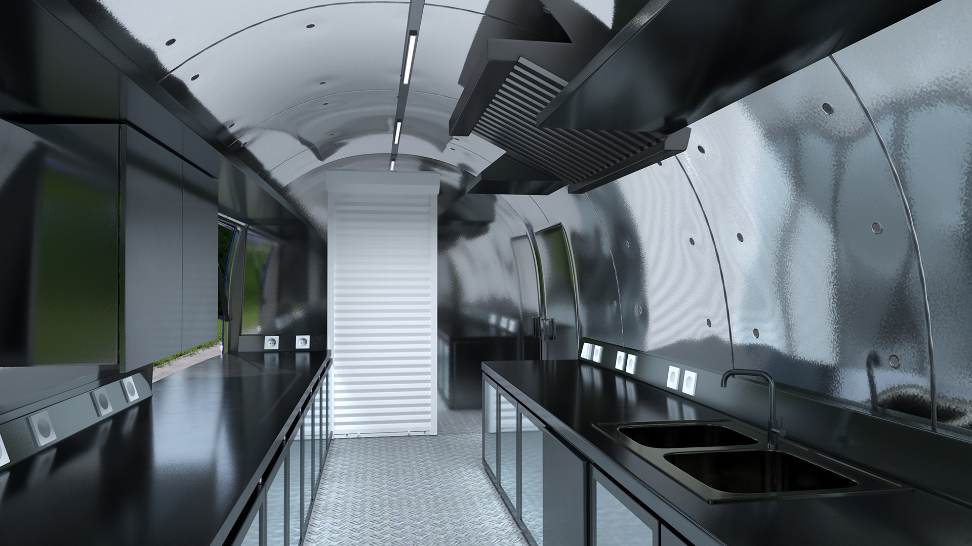 Catering Truck Blue 3D model