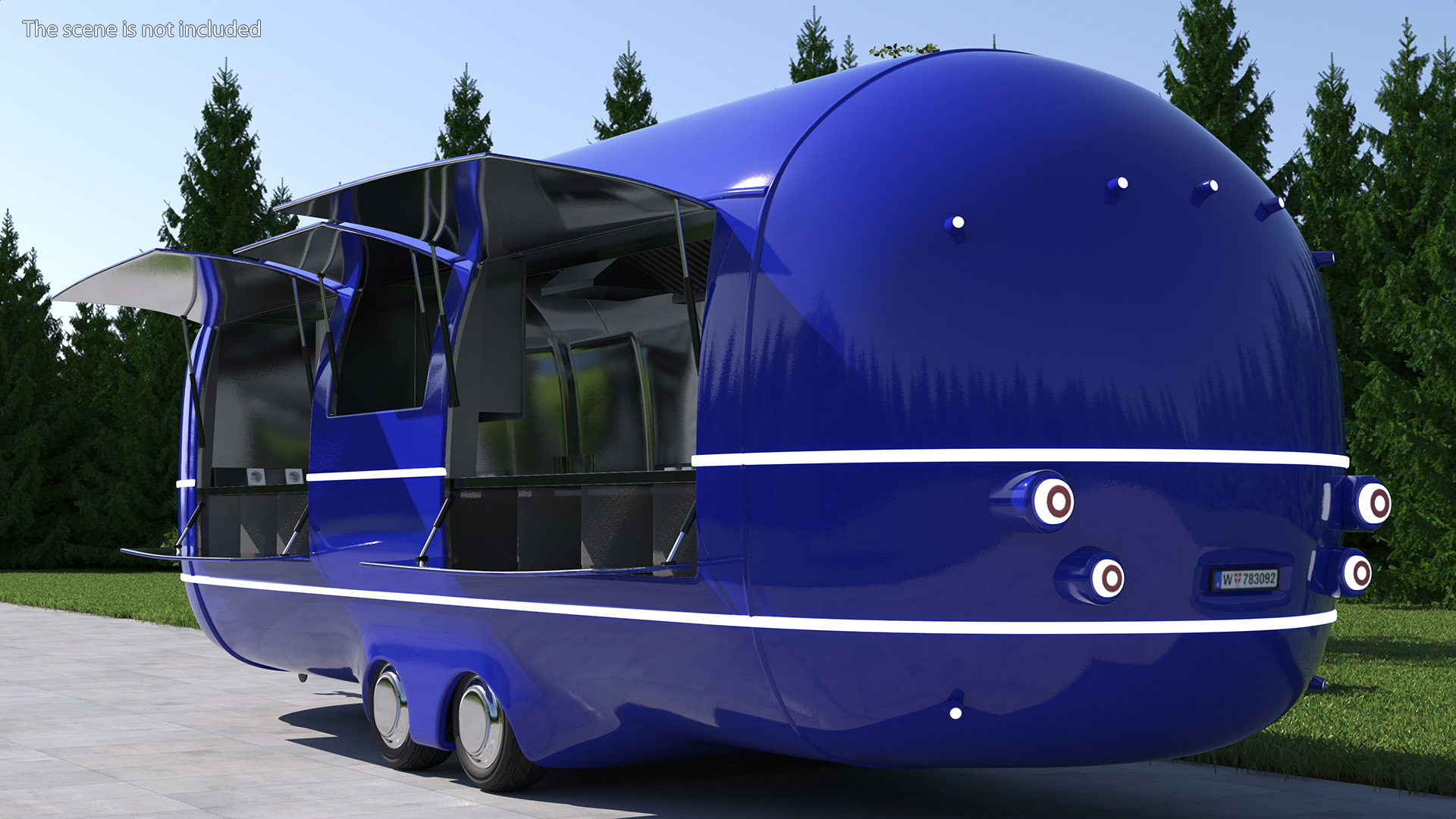Catering Truck Blue 3D model