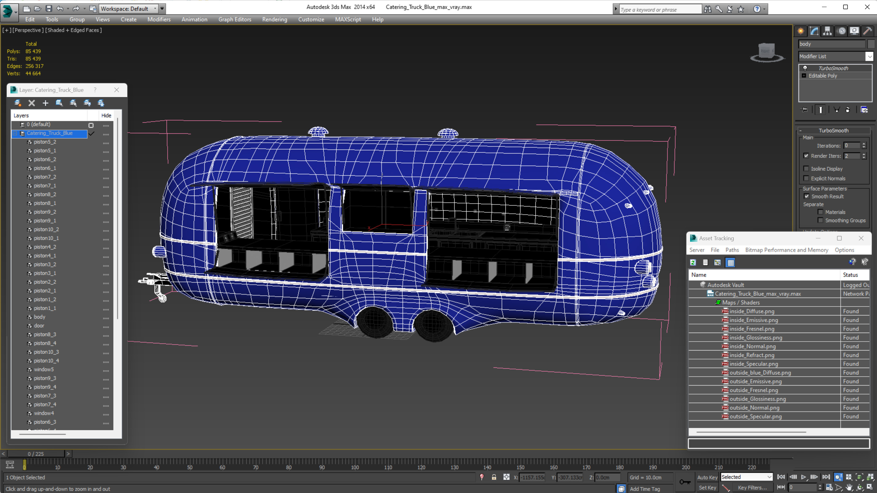 Catering Truck Blue 3D model