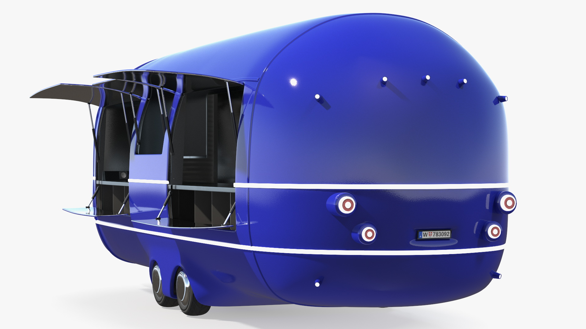 Catering Truck Blue 3D model