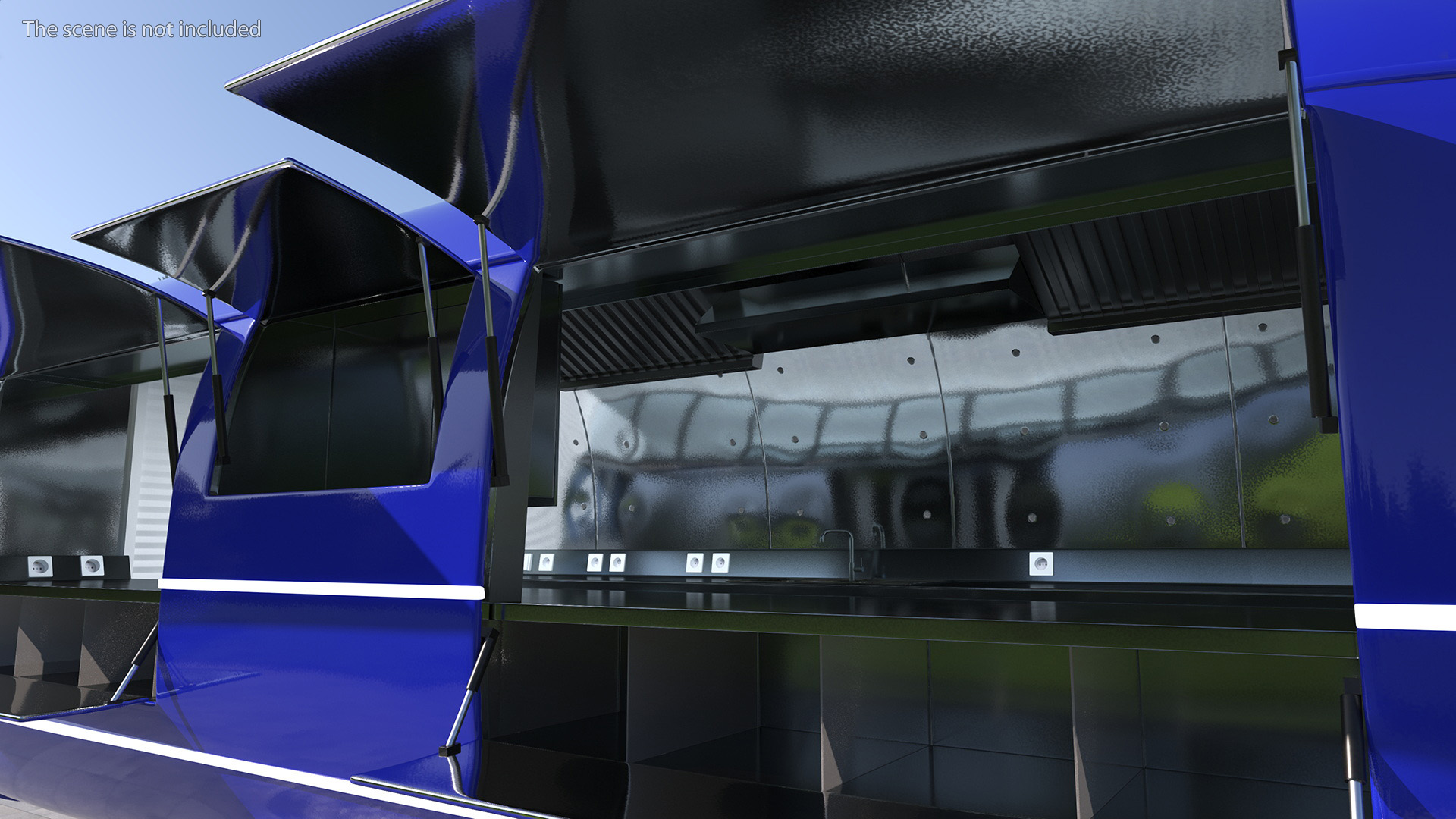 Catering Truck Blue 3D model