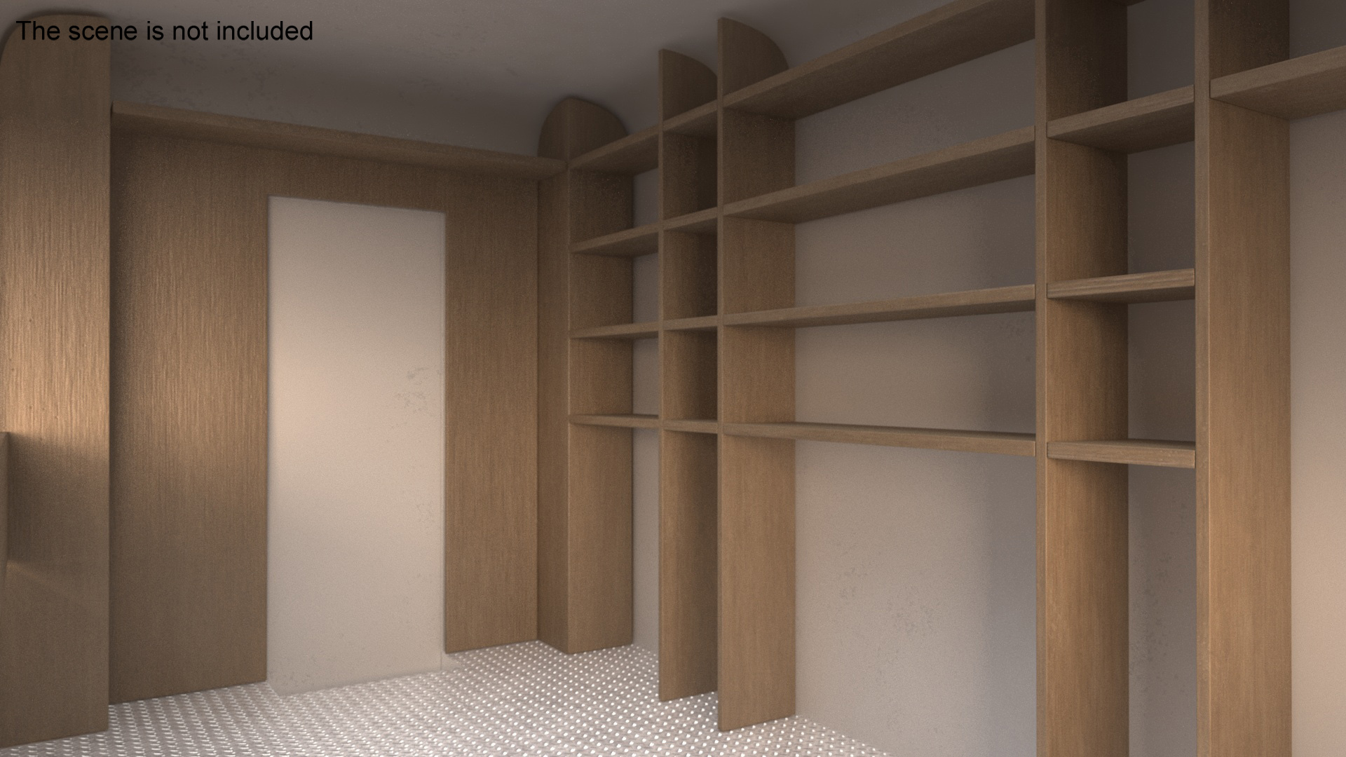 3D Mobile Food Trailer White Empty