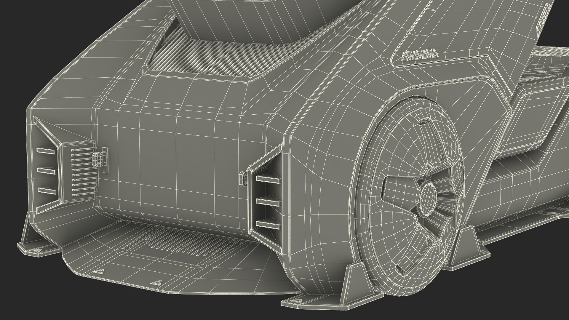 3D Fantastic Hi-Tech Truck Black Rigged