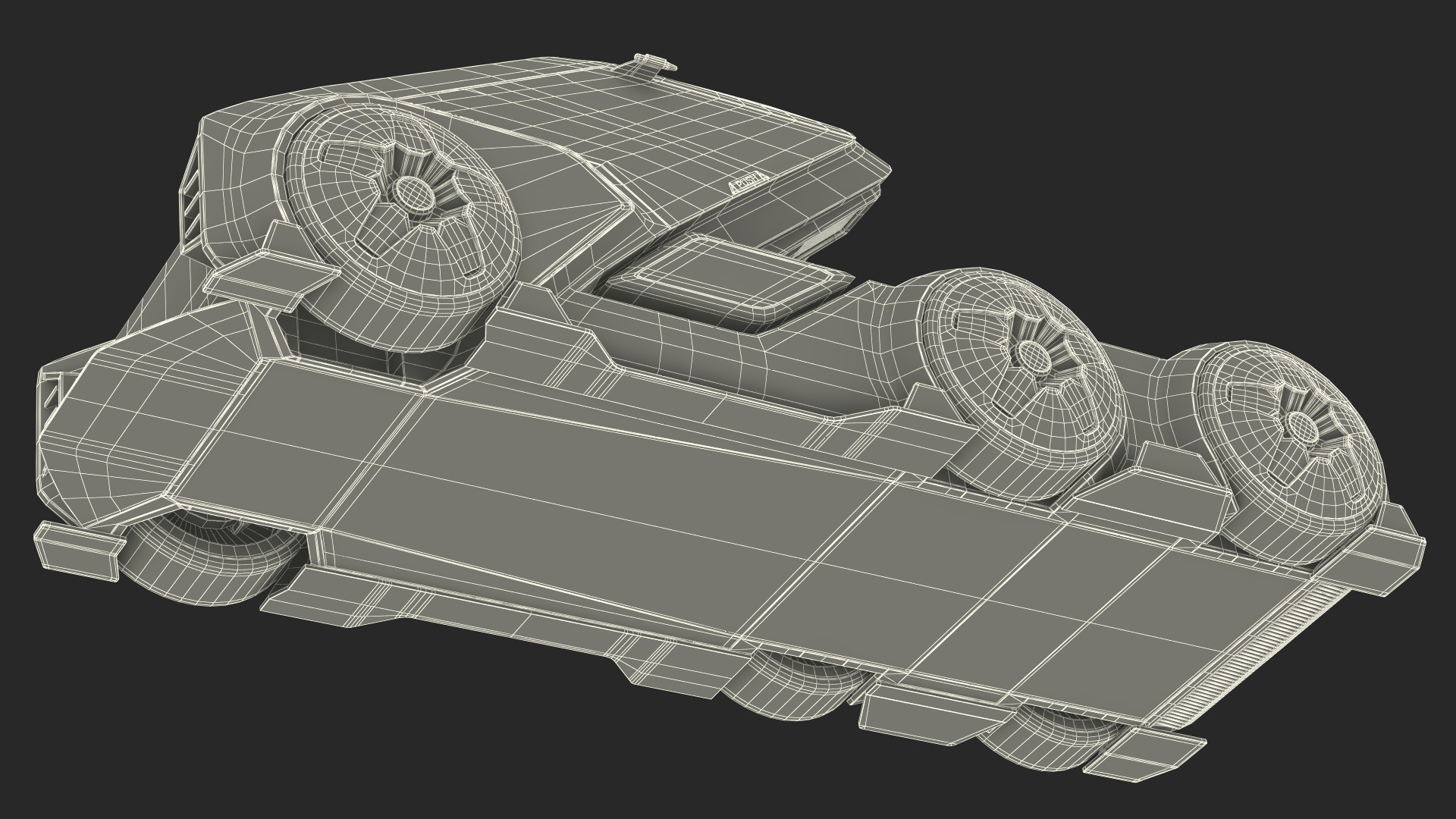 3D Fantastic Hi-Tech Truck Black Rigged