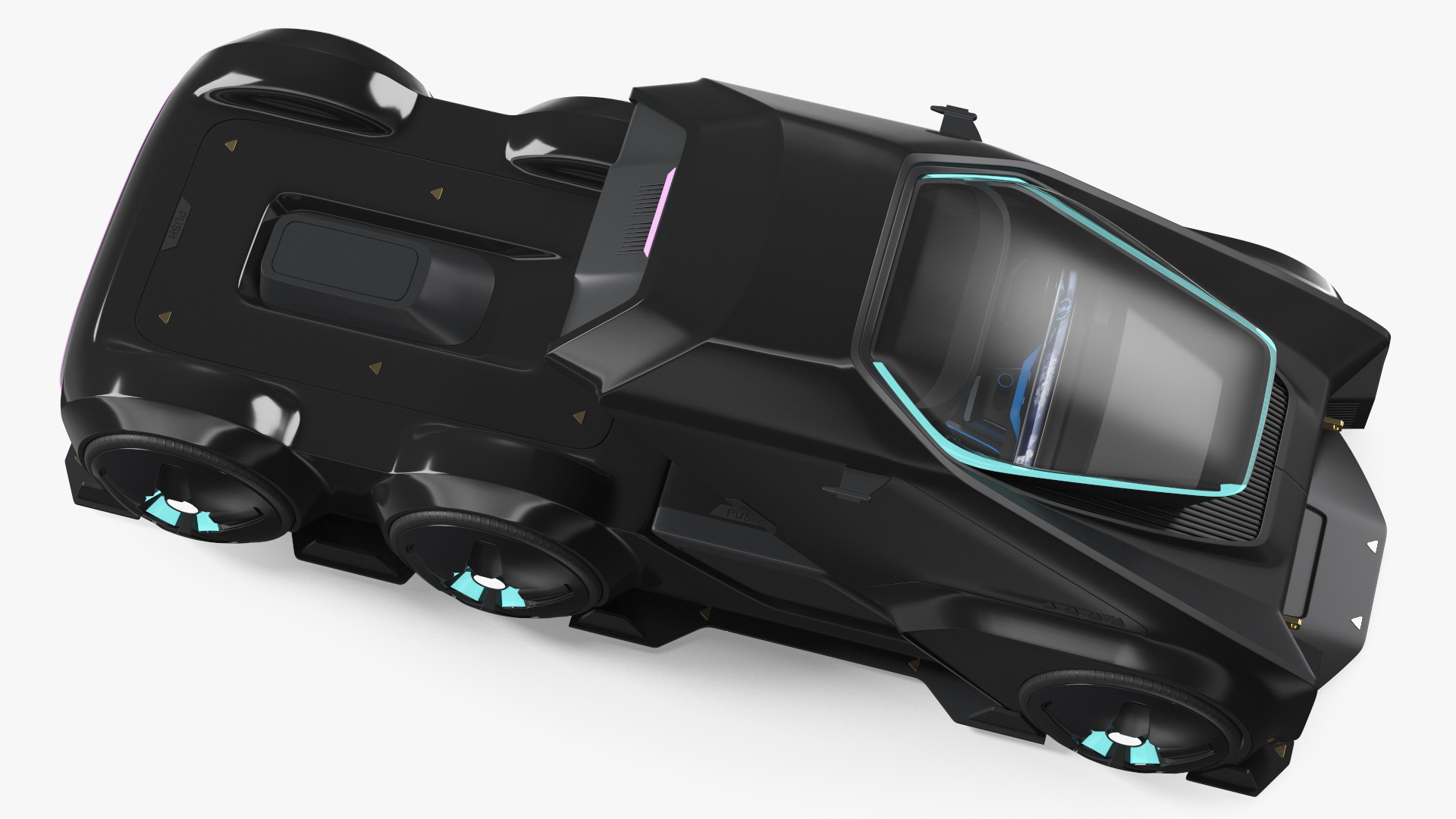 3D Fantastic Hi-Tech Truck Black Rigged