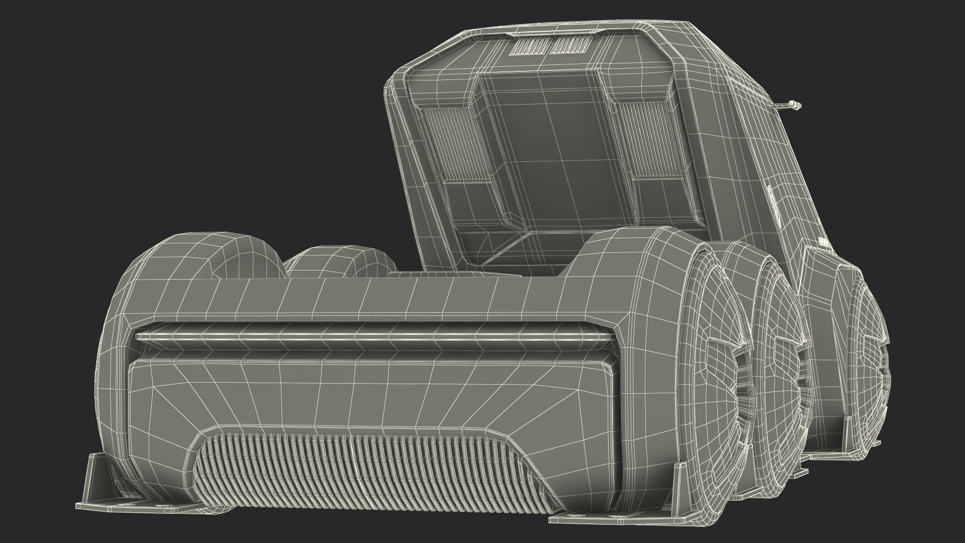 3D Fantastic Hi-Tech Truck Black Rigged