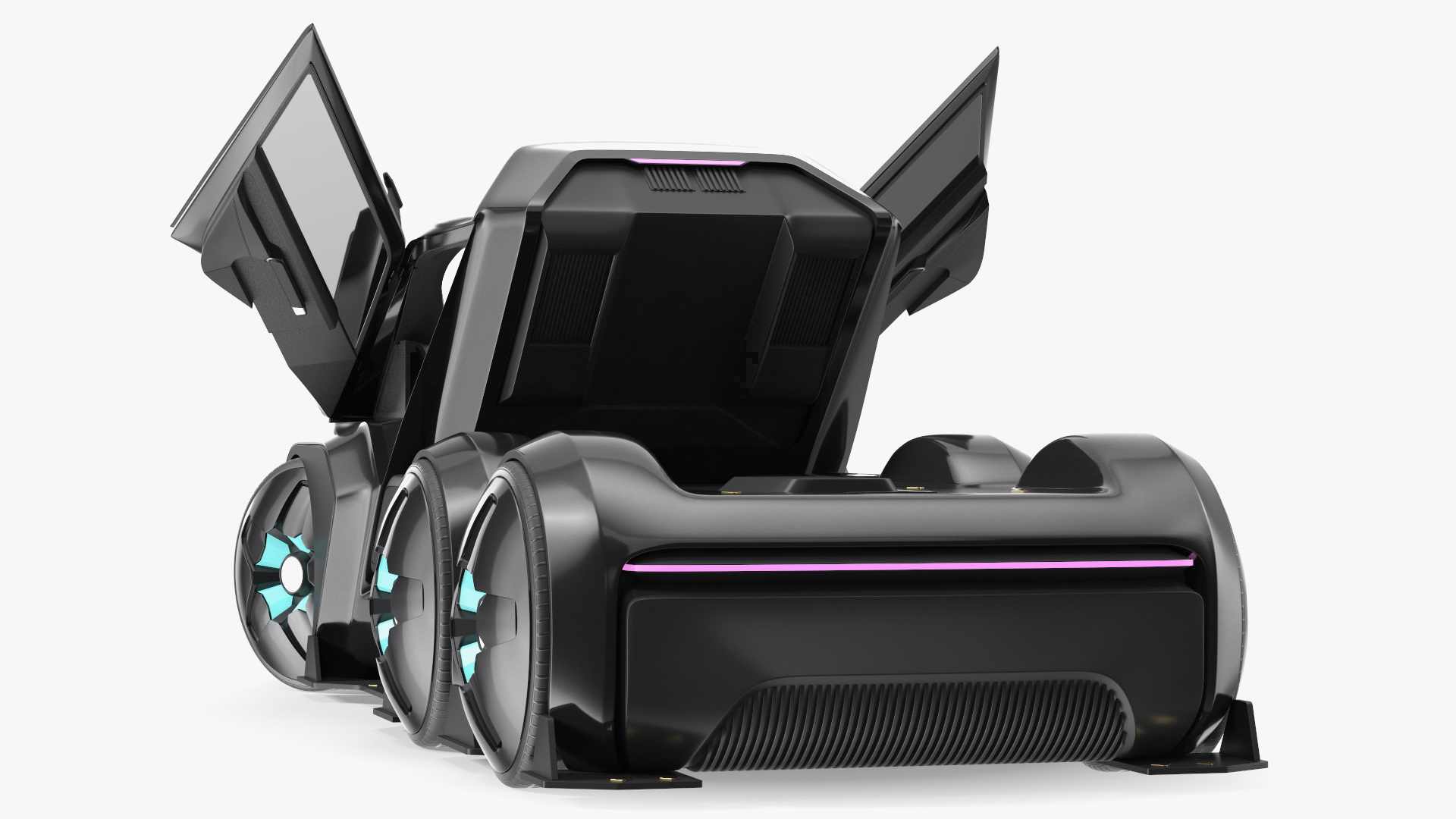 3D Fantastic Hi-Tech Truck Black Rigged