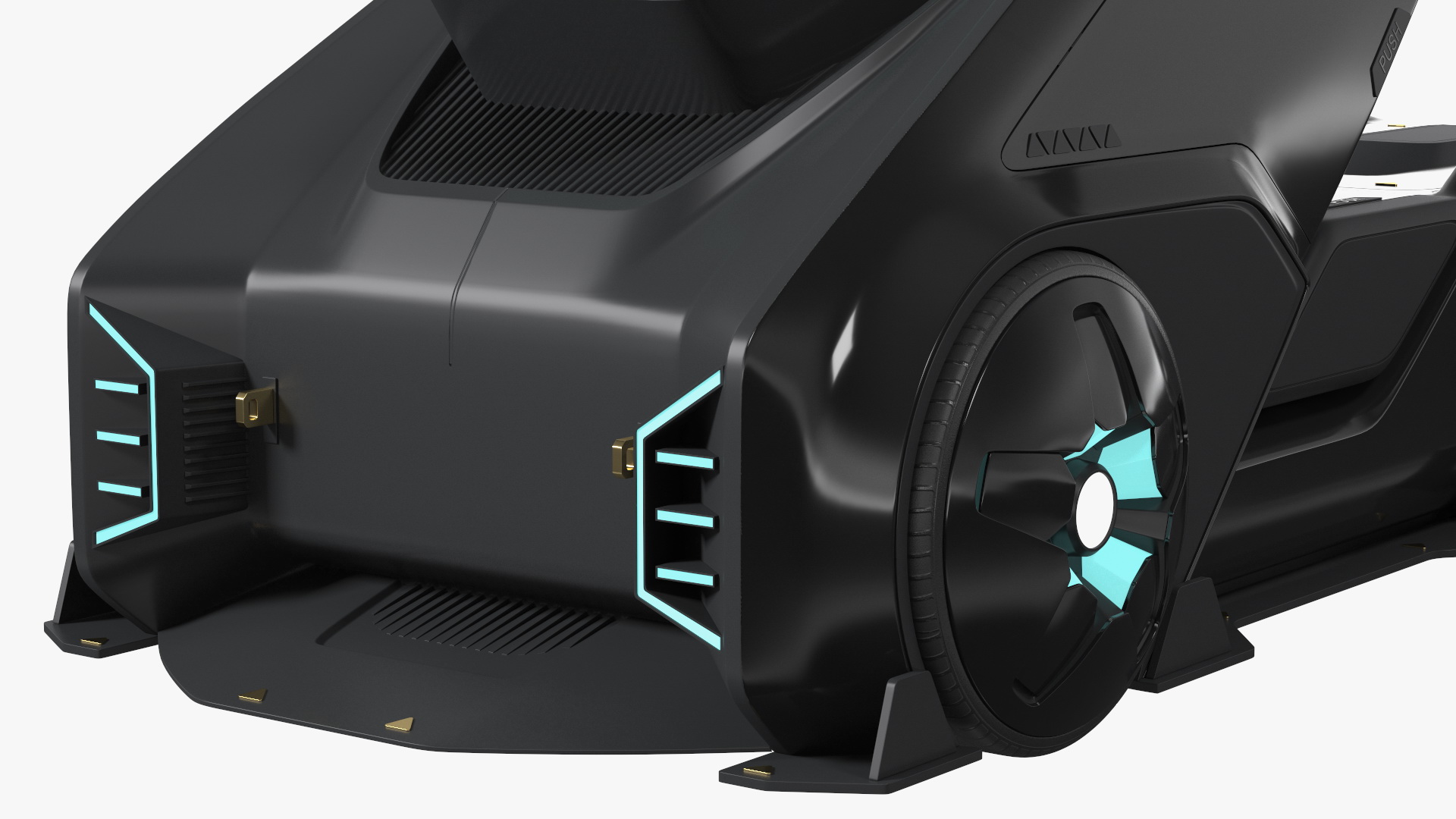 3D Fantastic Hi-Tech Truck Black Rigged