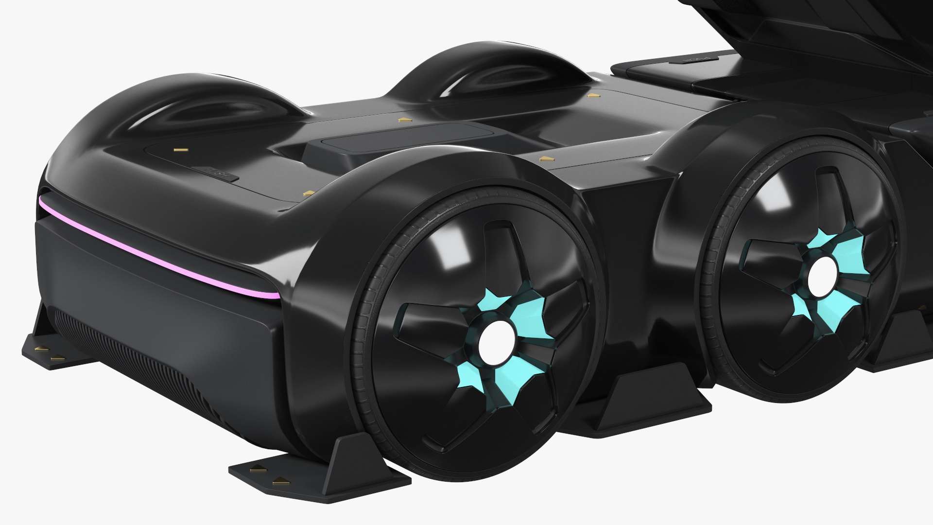 3D Fantastic Hi-Tech Truck Black Rigged
