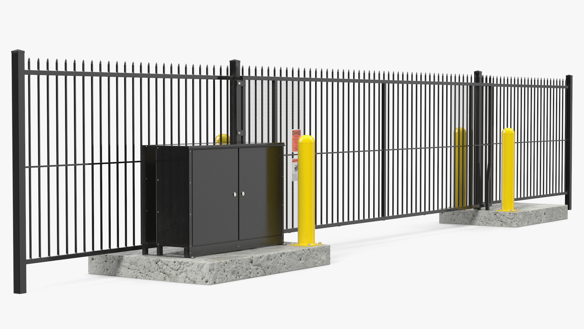 3D model Industrial Vertical Gate Black