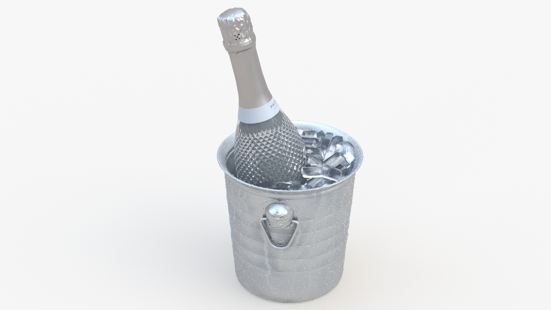 3D Freixenet Sparkling Wine in a Bucket of Ice model