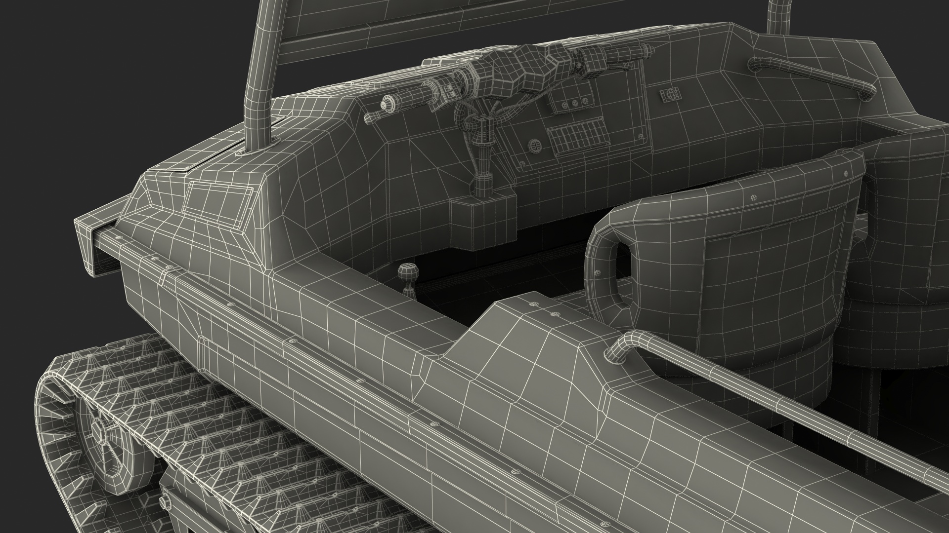 3D Dirty Tinger Track Vehicle Rigged model