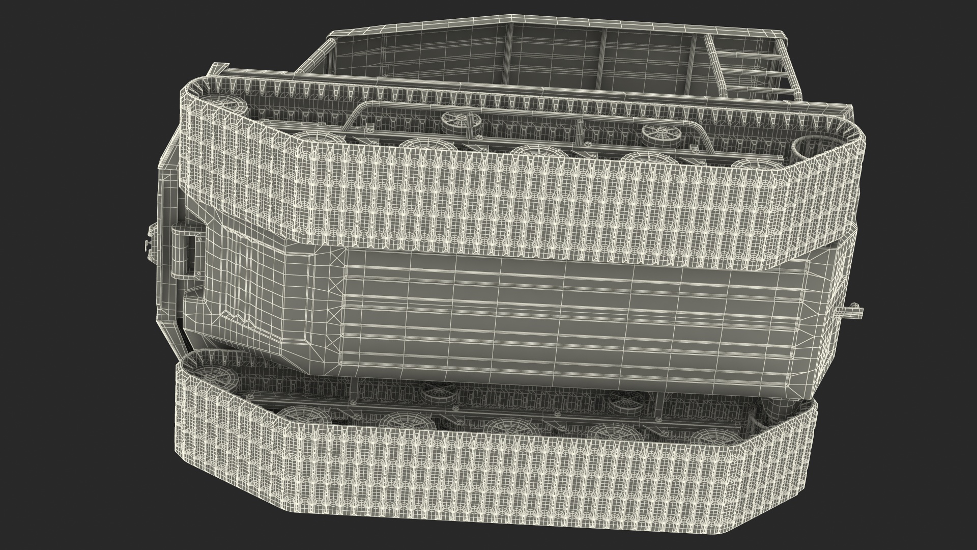 3D Dirty Tinger Track Vehicle Rigged model