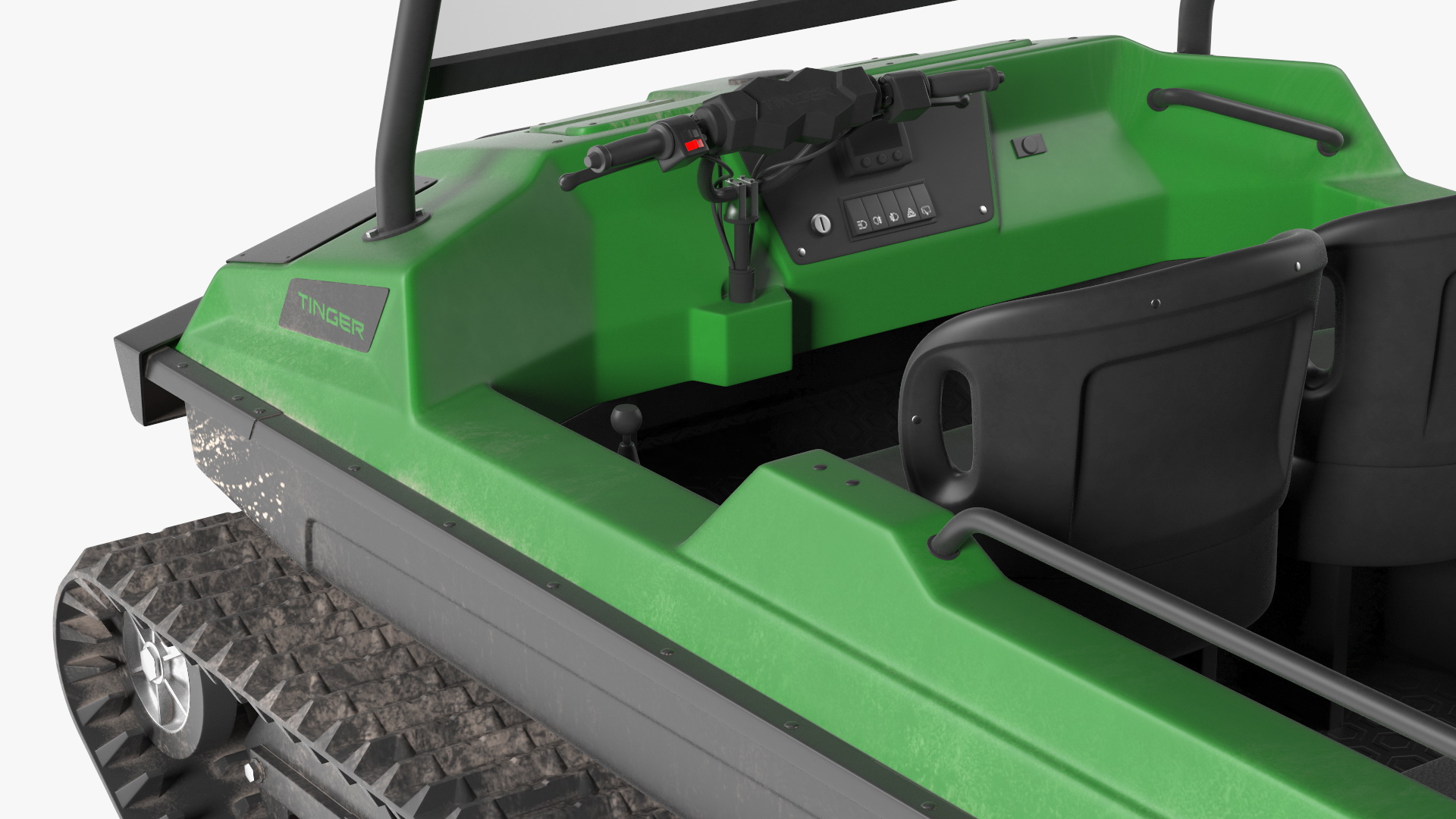 3D Dirty Tinger Track Vehicle Rigged model
