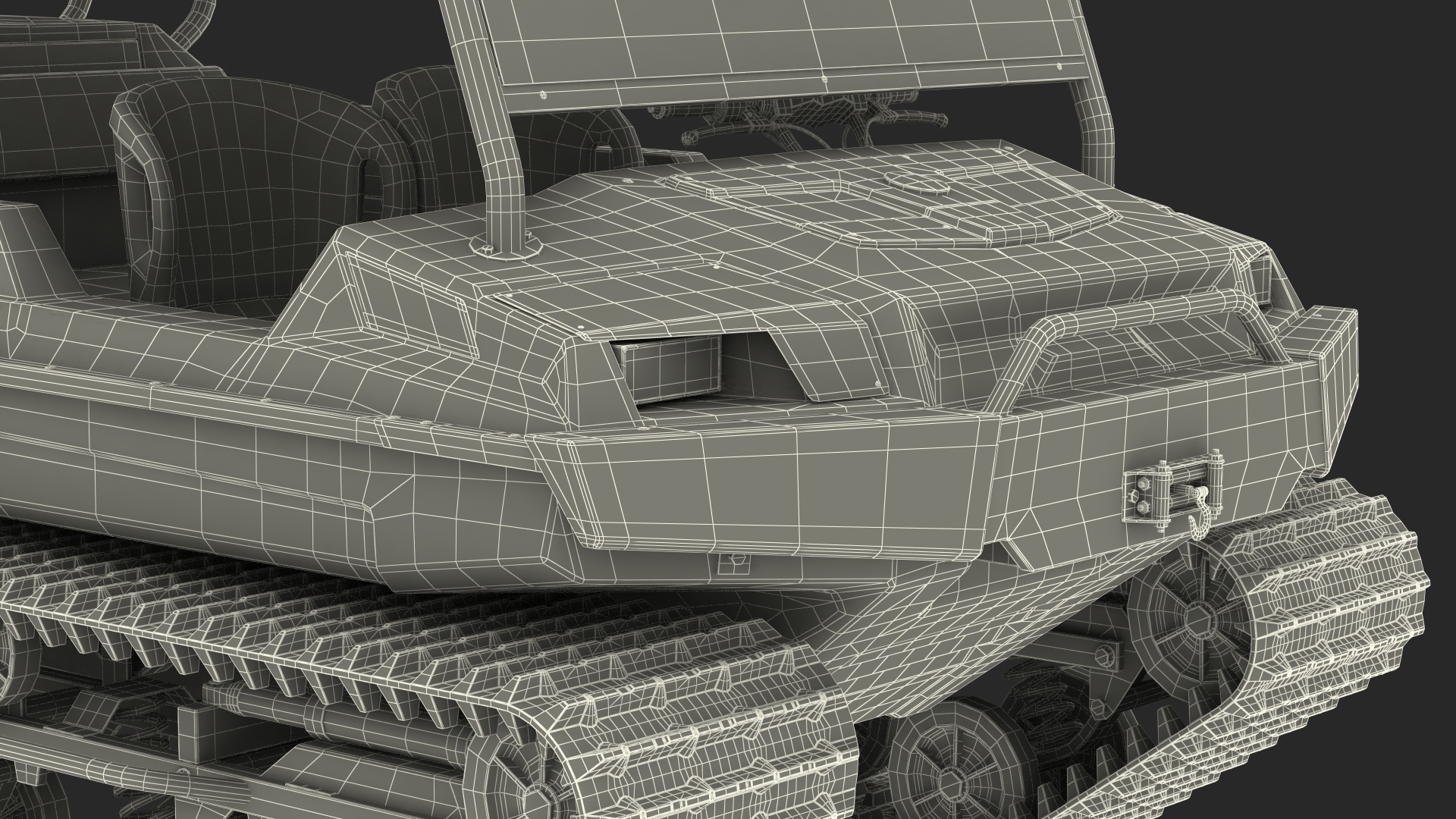 3D Dirty Tinger Track Vehicle Rigged model