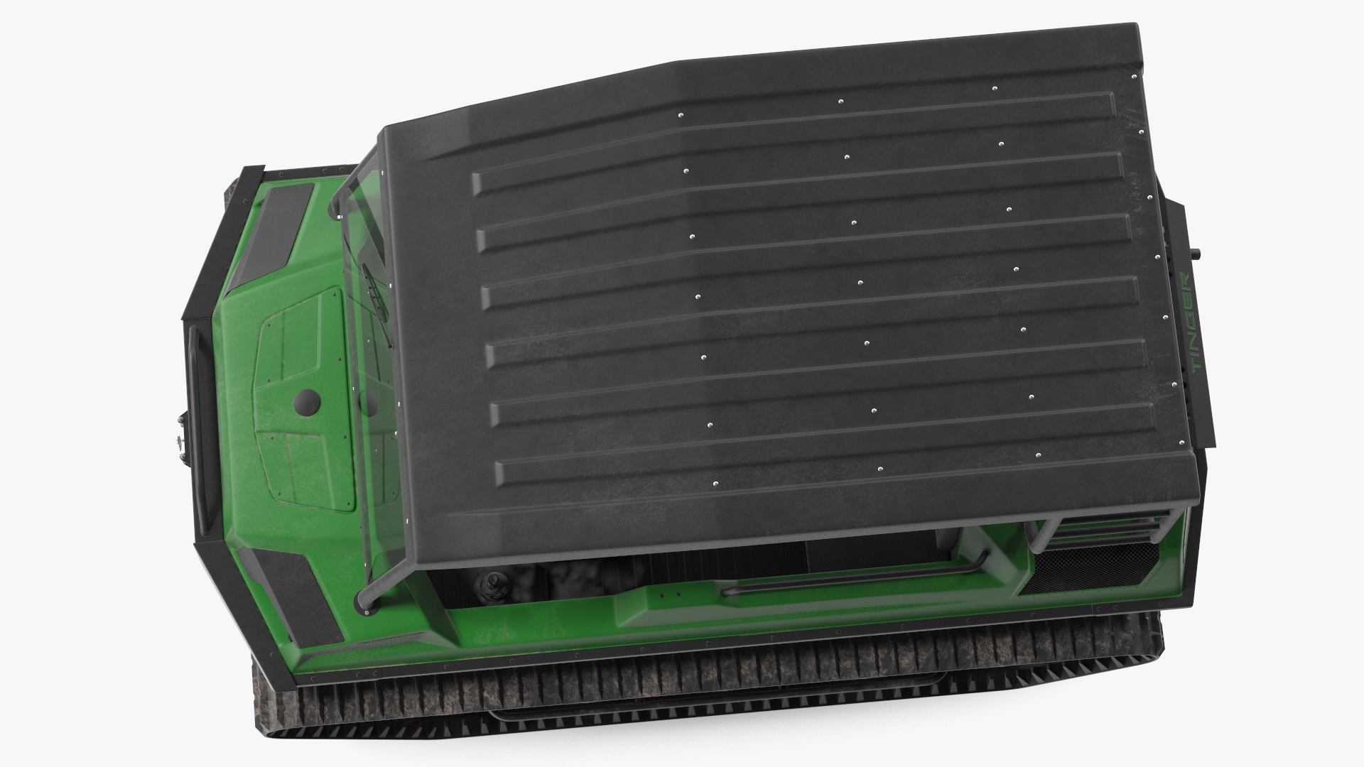 3D Dirty Tinger Track Vehicle Rigged model