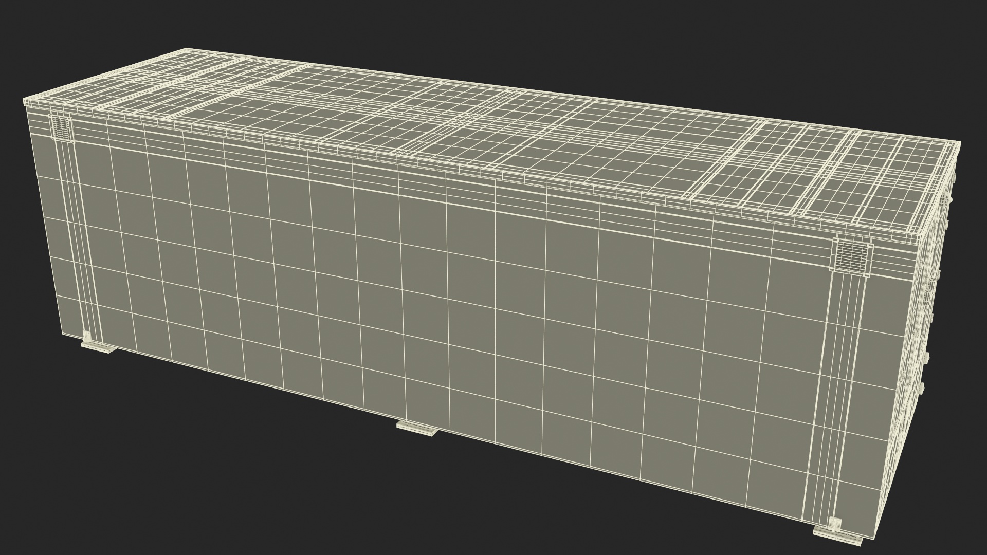 Container Data Center Simple Interior 3D