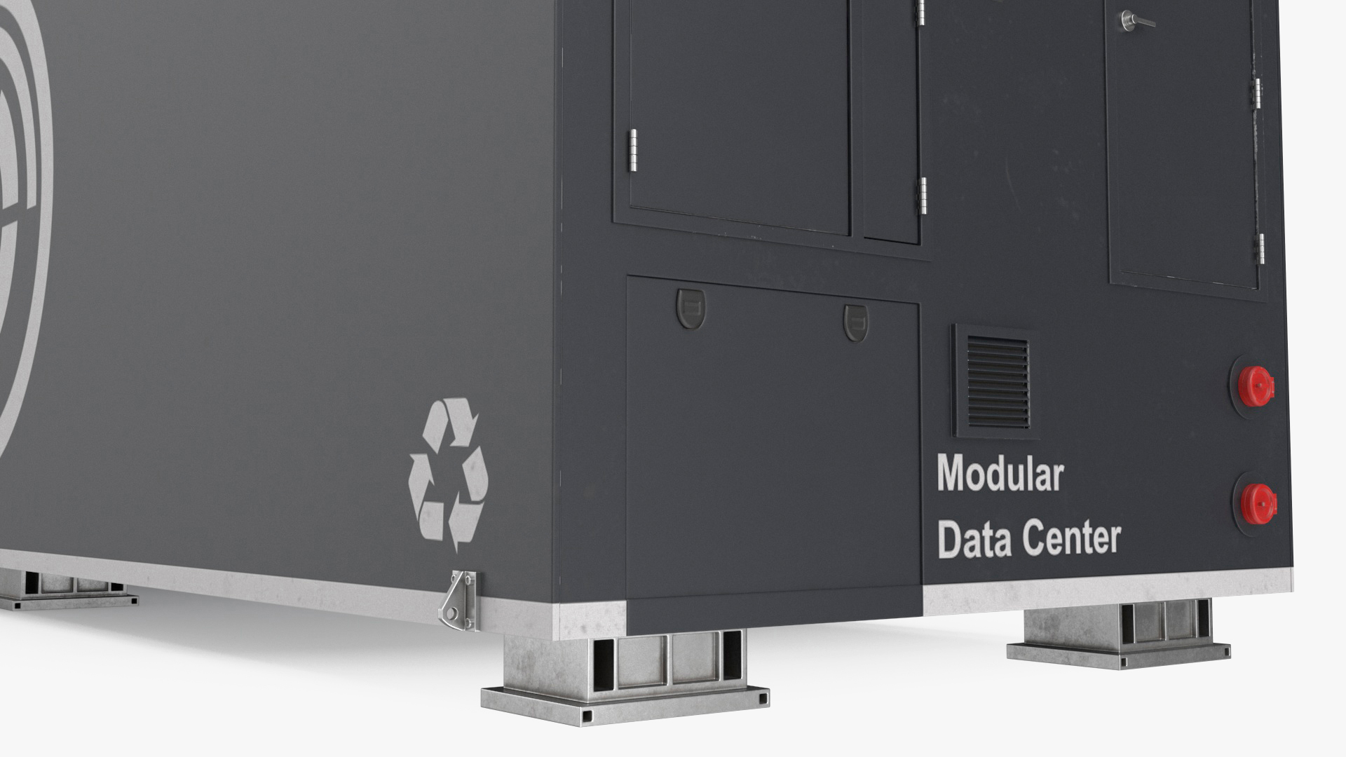 Container Data Center Simple Interior 3D