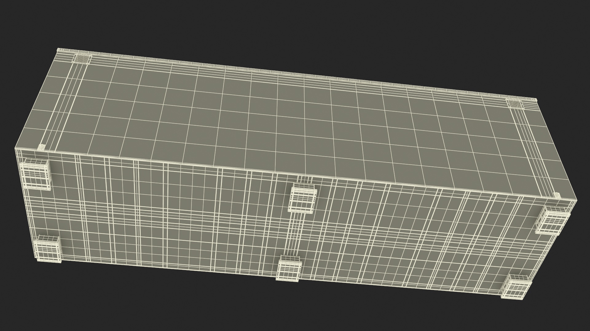 Container Data Center Simple Interior 3D