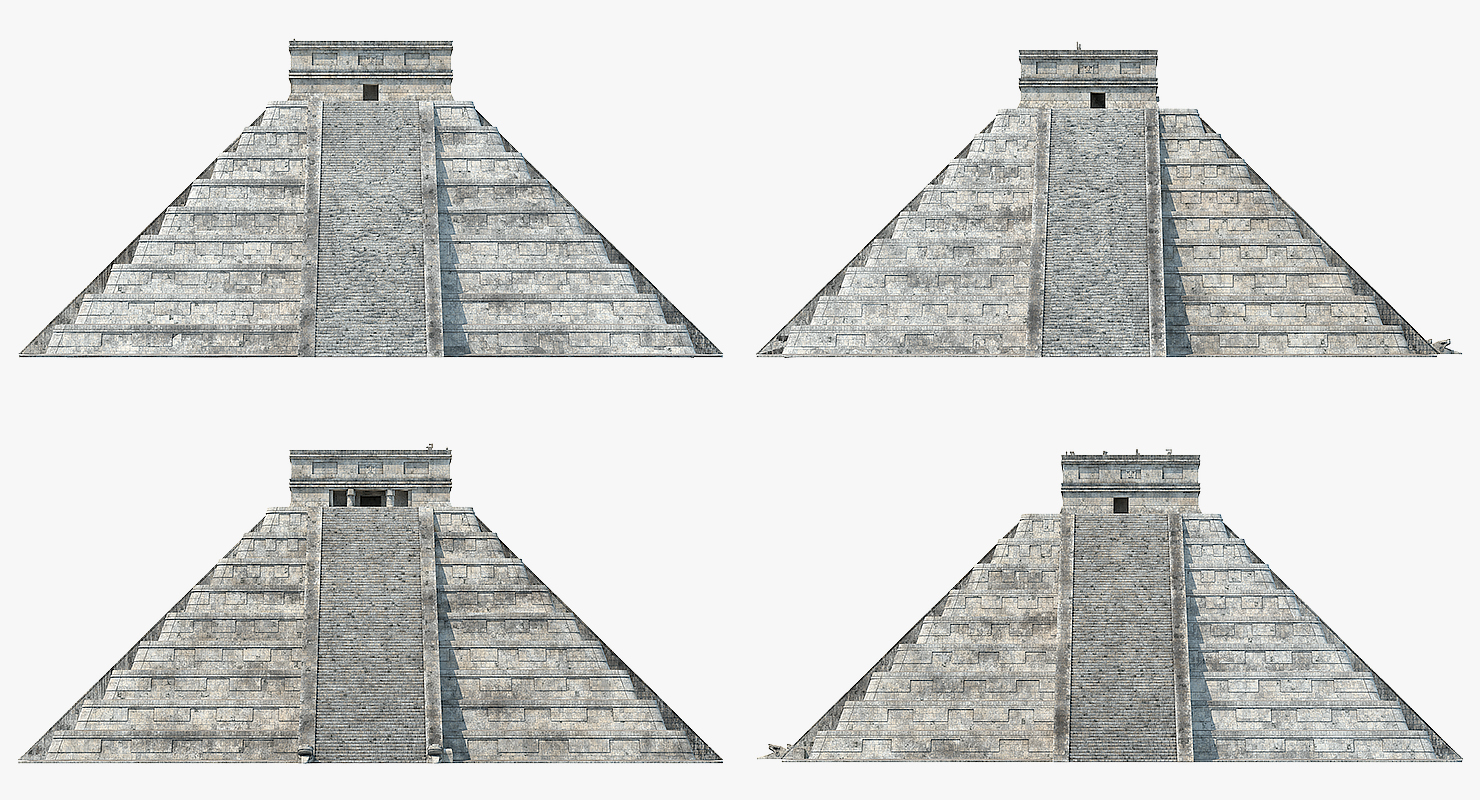 Kukulkan Temple Mayan Pyramid 3D model