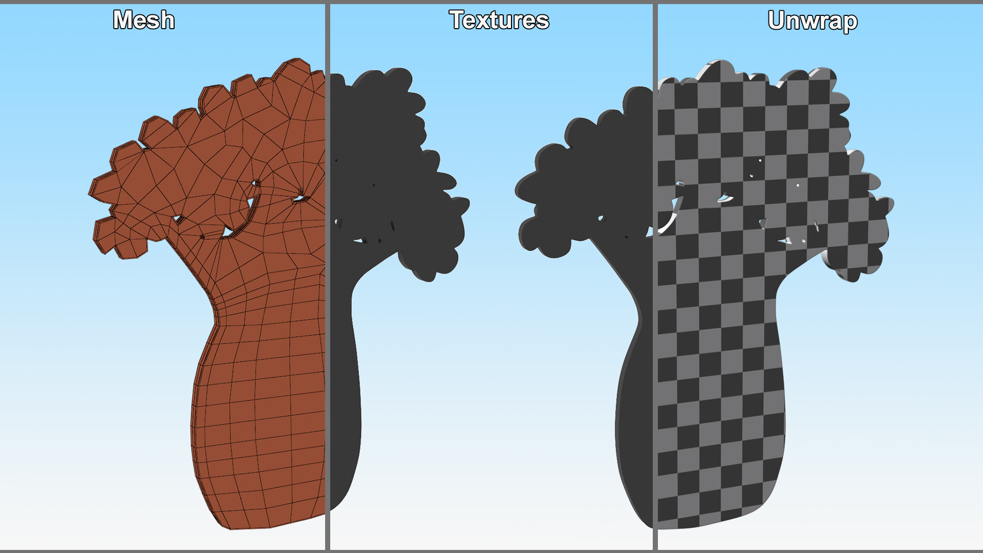 Baobab Silhouette 3D