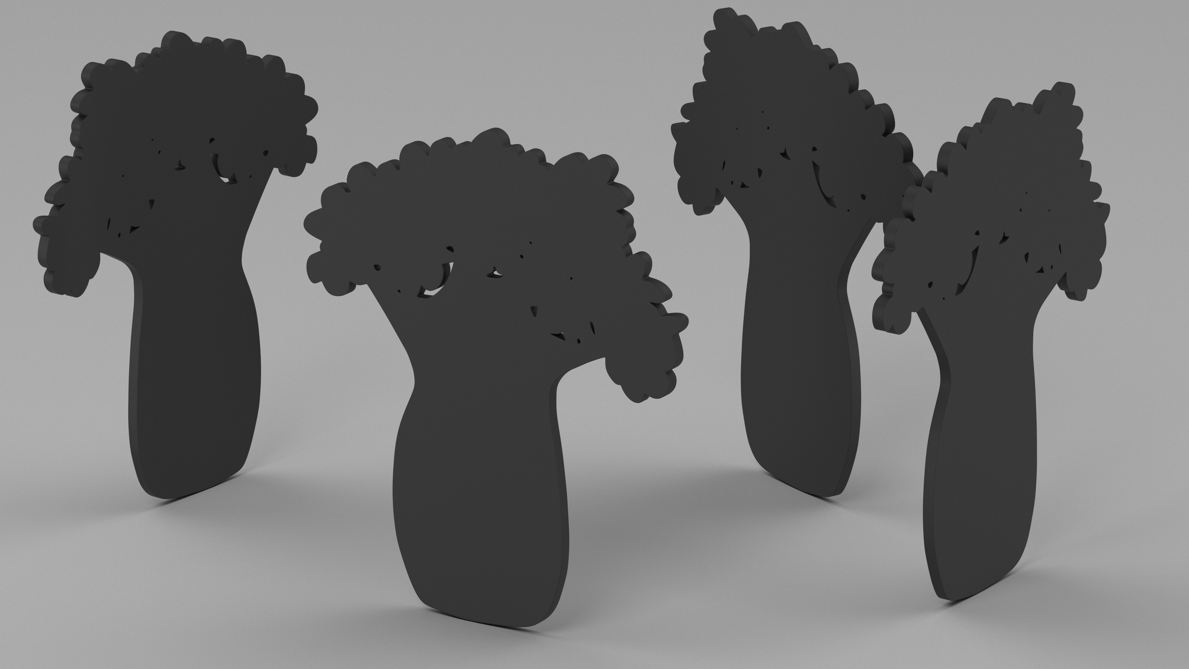 Baobab Silhouette 3D