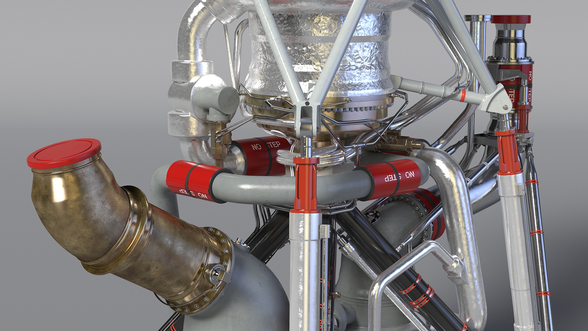 3D Rocket Engine RS 68 Detailed model