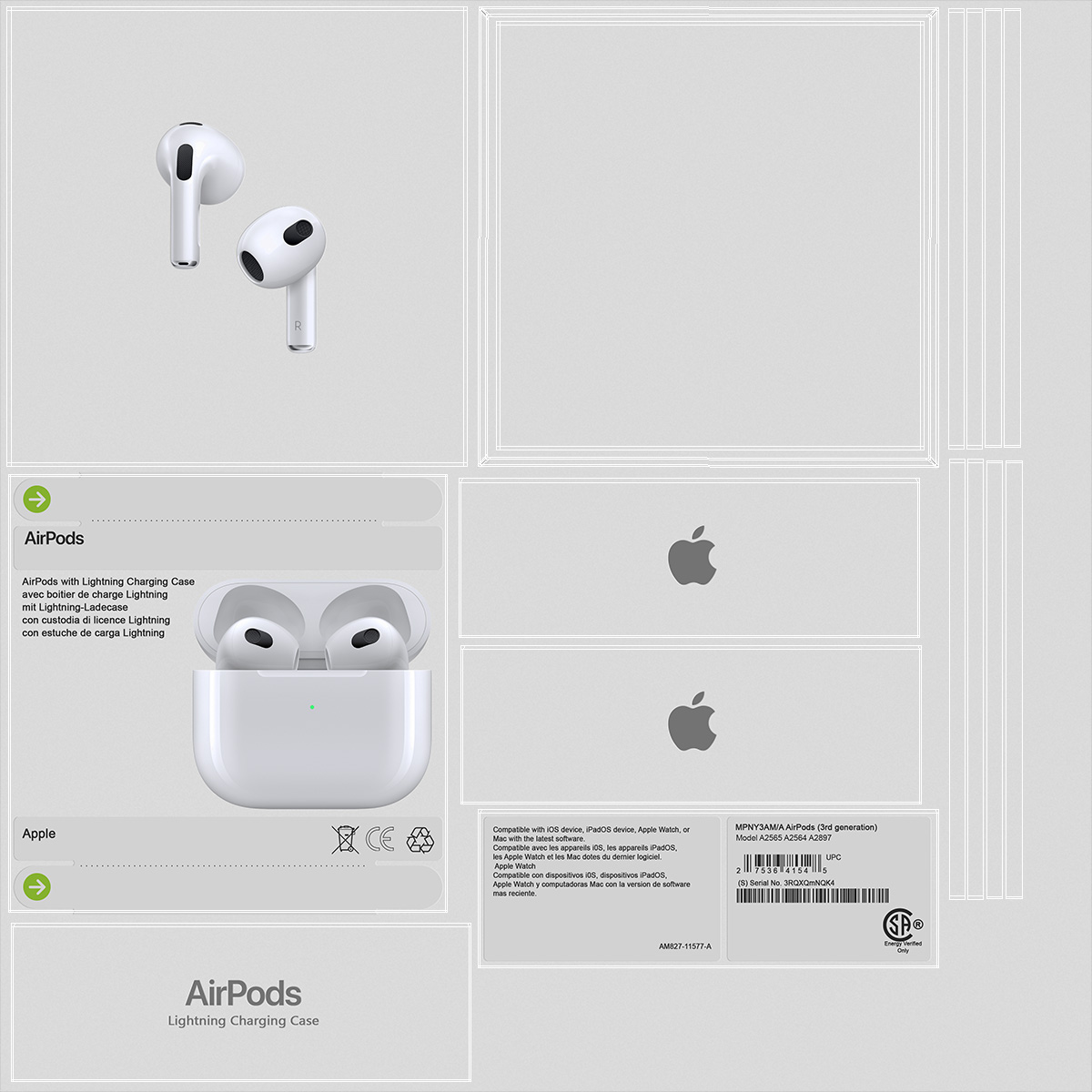 3D Box AirPods