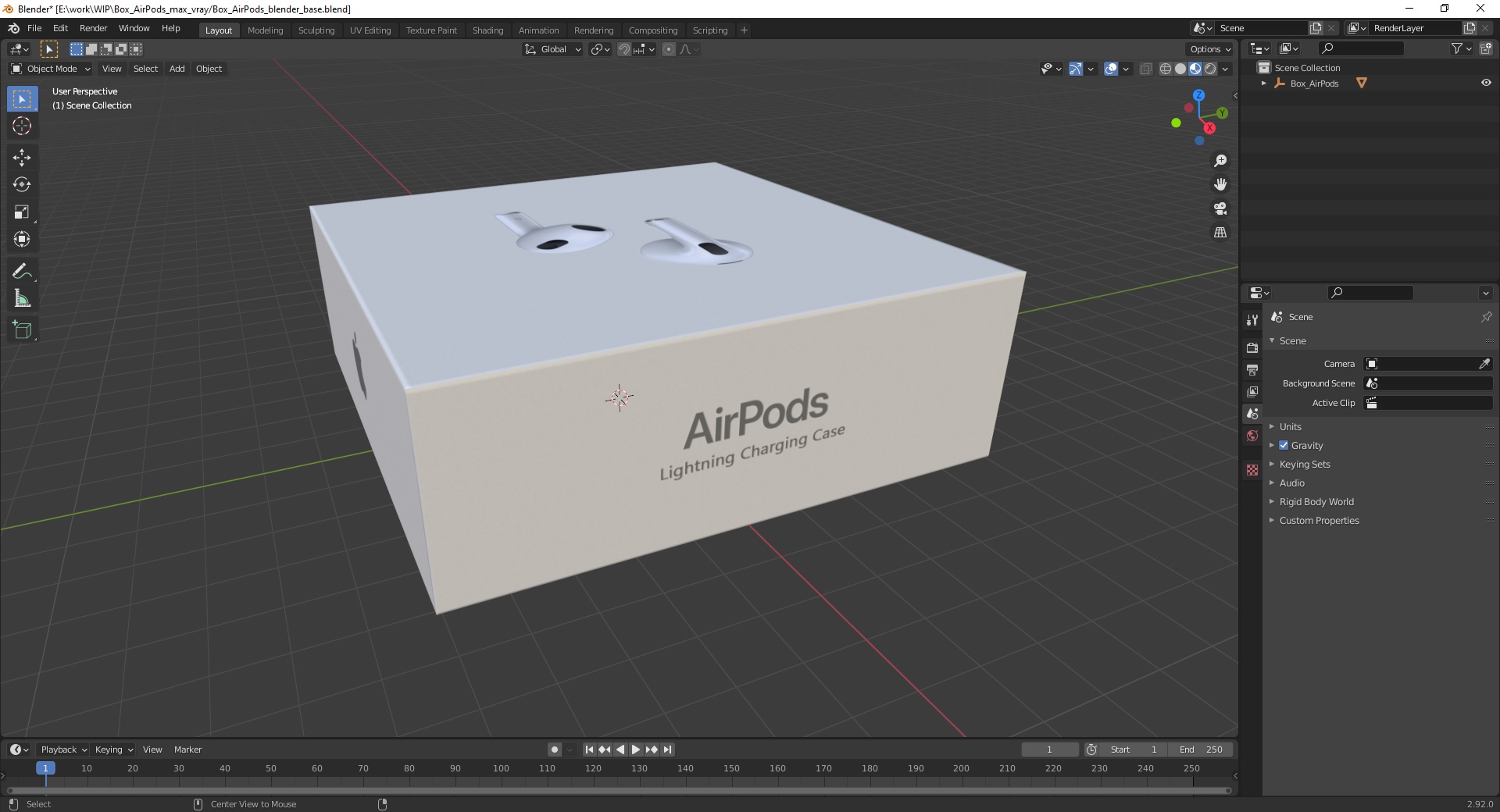 3D Box AirPods