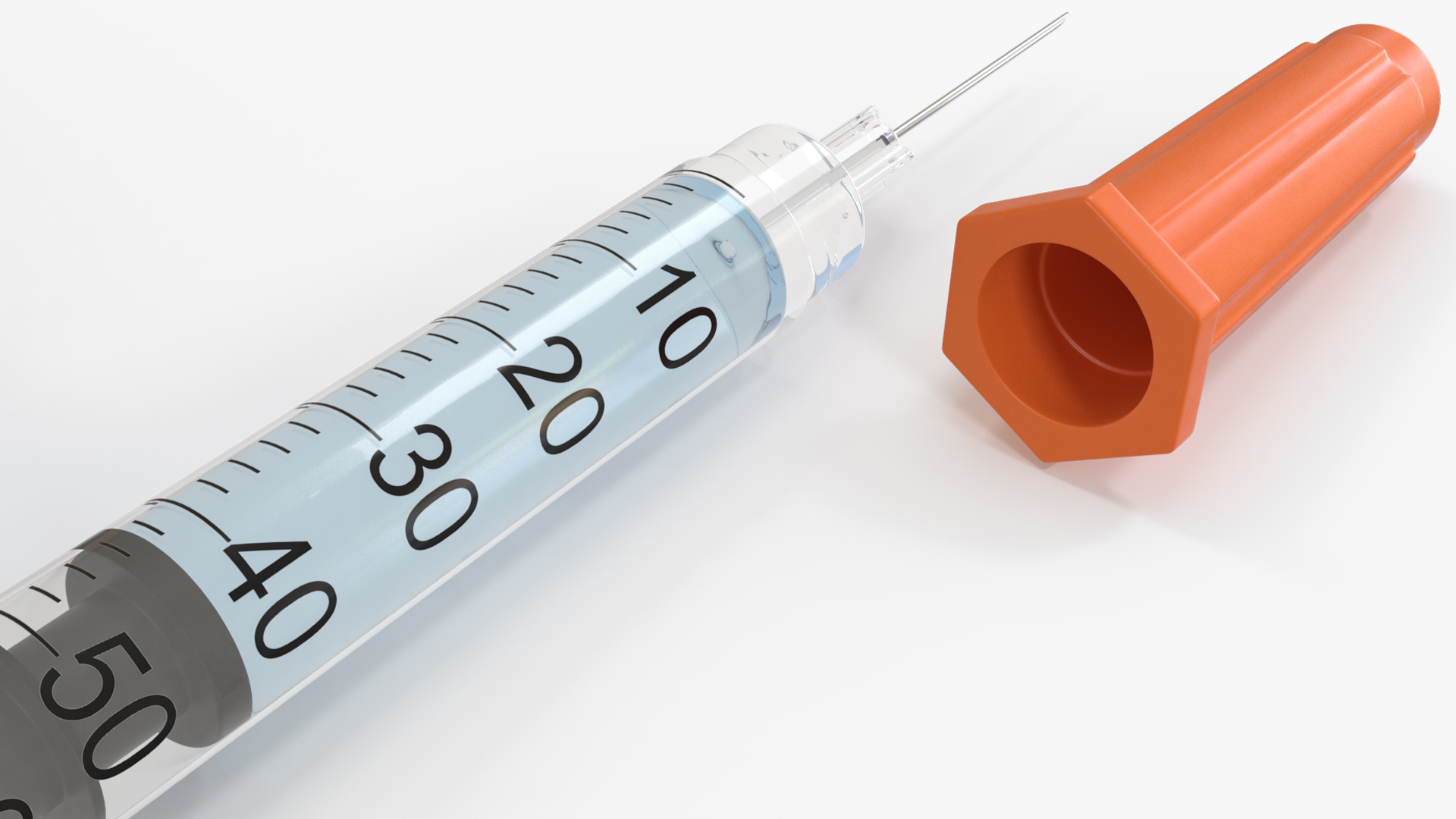 Medical Vial with 1Ml Syringe Orange - view 5