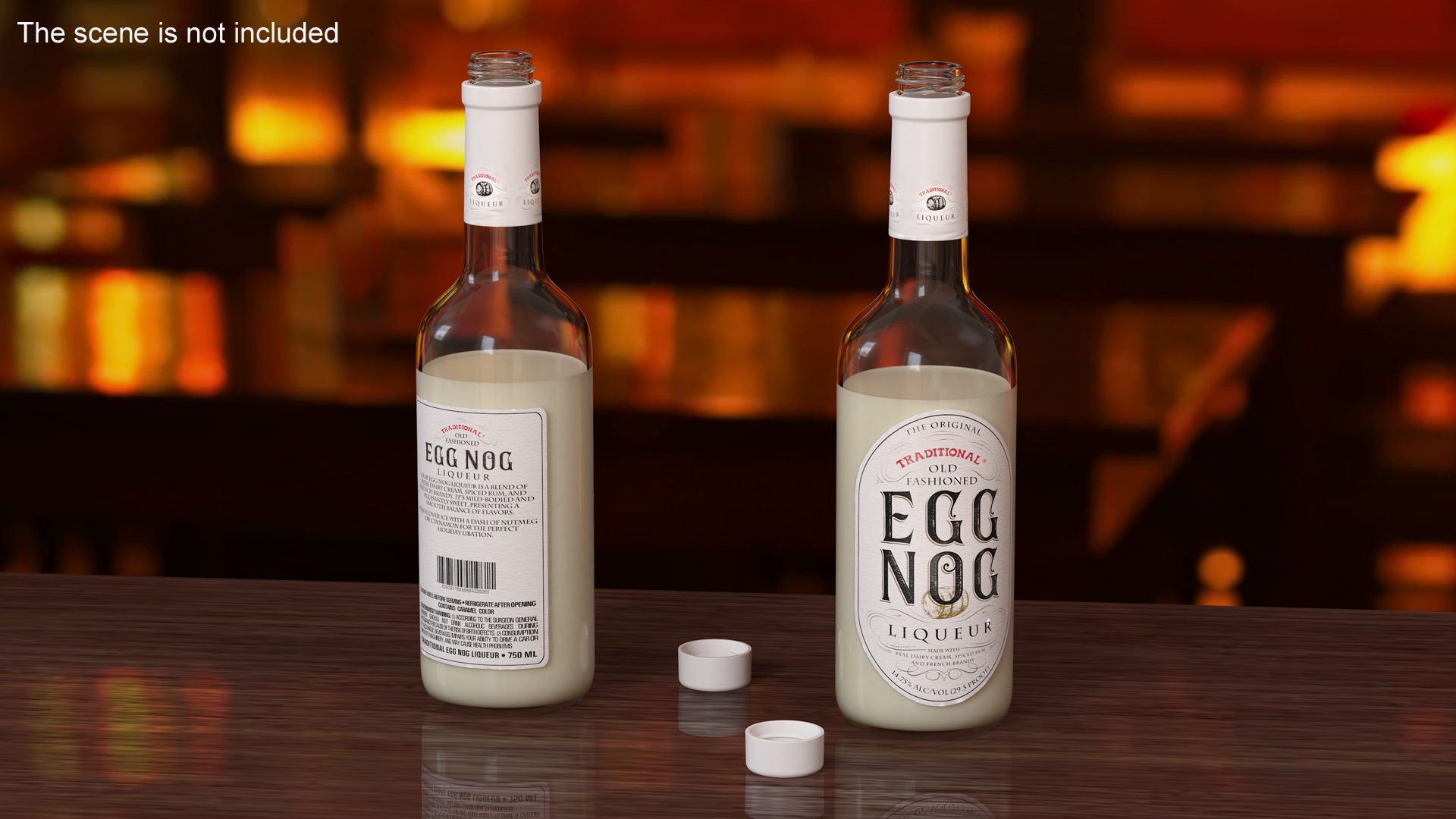 Eggnog Bottle Half Empty 3D model