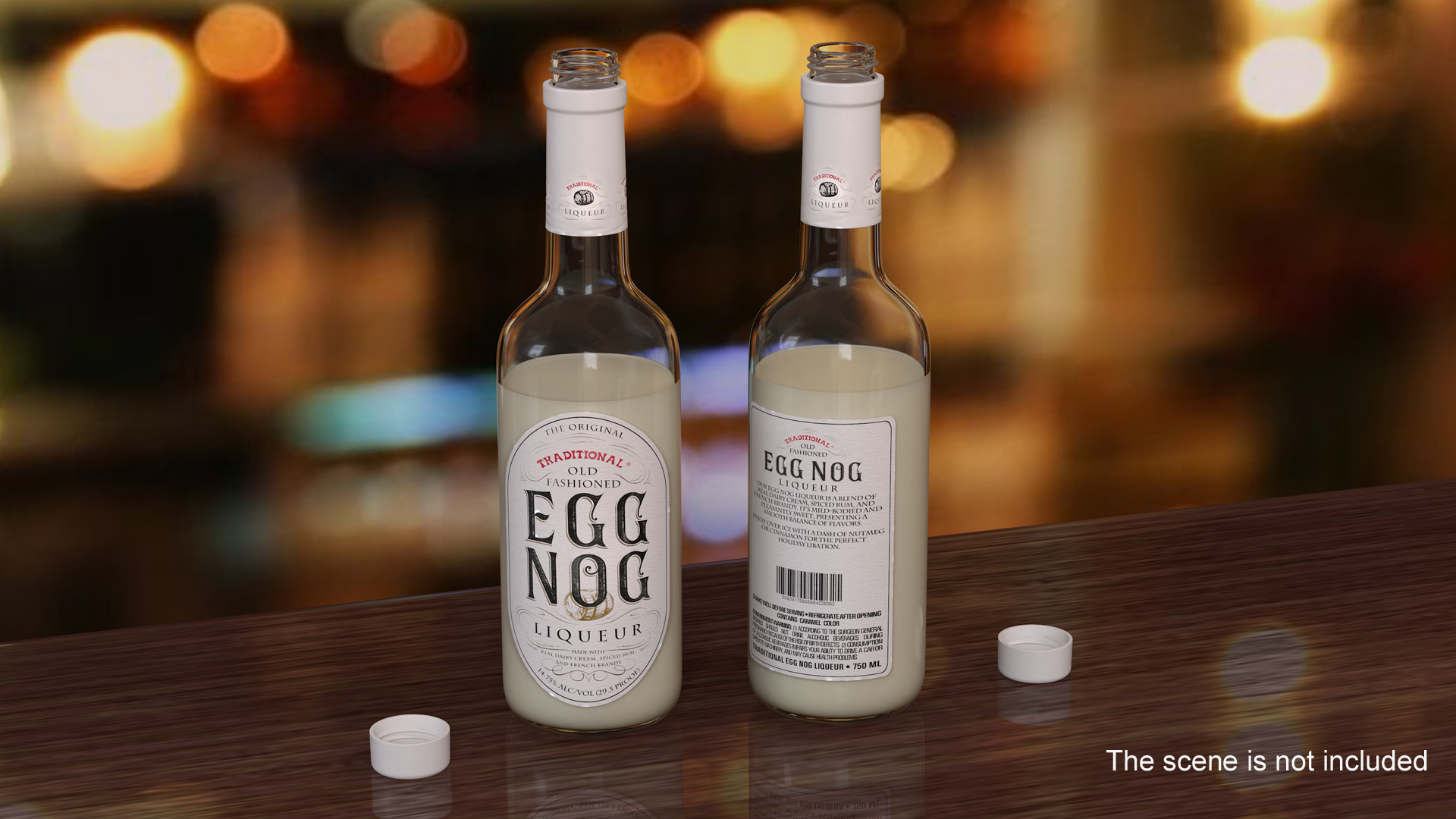Eggnog Bottle Half Empty 3D model