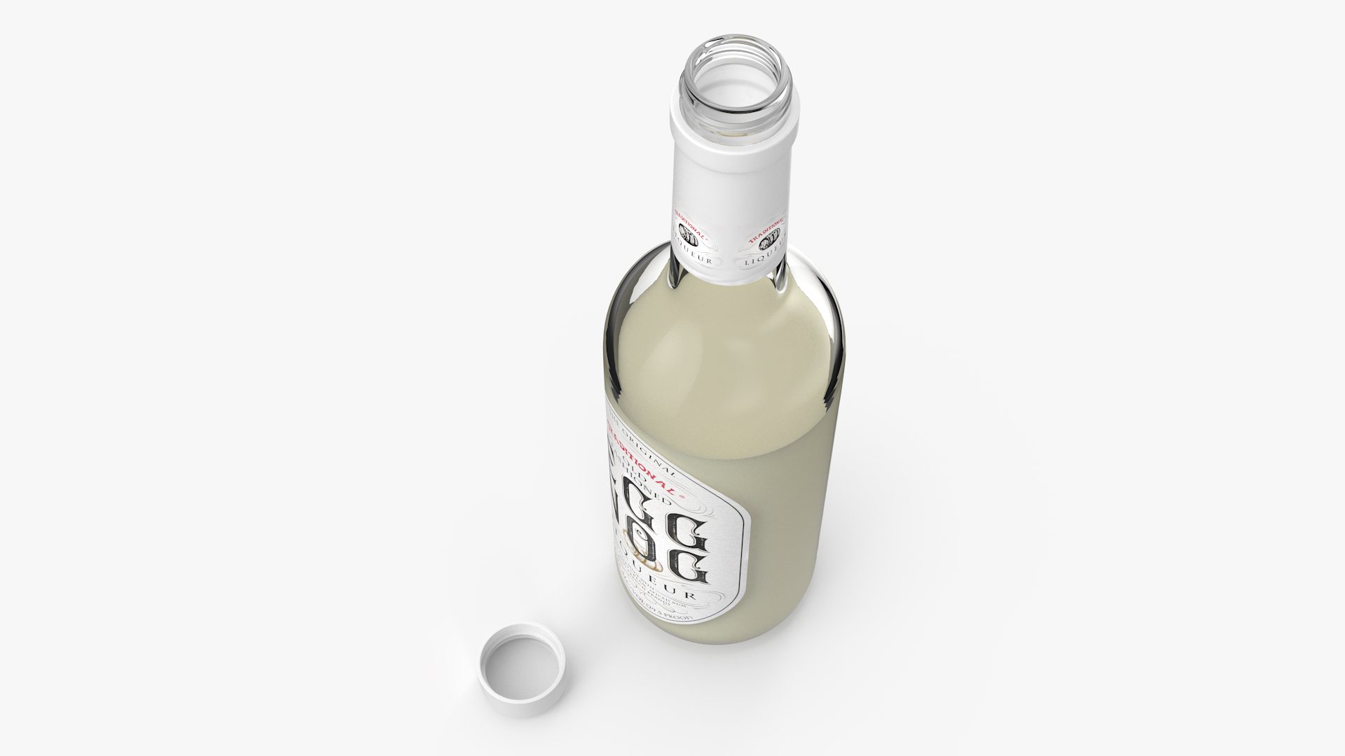 Eggnog Bottle Half Empty 3D model