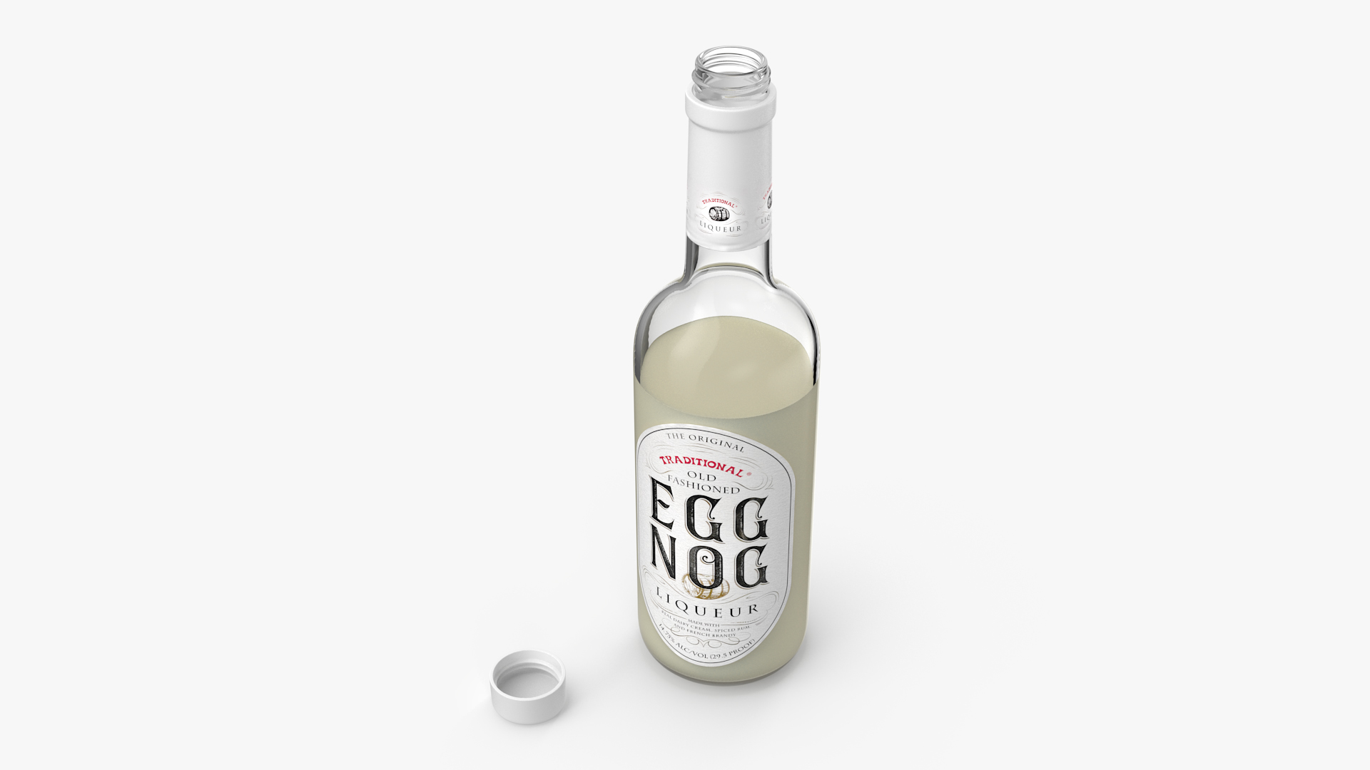 Eggnog Bottle Half Empty 3D model